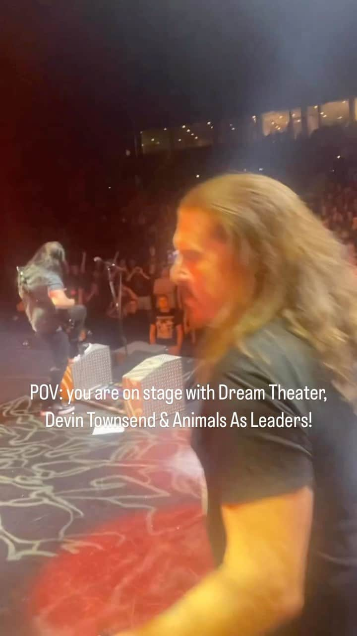 ドリーム・シアターのインスタグラム：「POV: you are on stage with Dream Theater, Devin Townsend & Animals As Leaders!   🎥 by @dvntownsend  #DreamTheater #Dreamsonic2023 #DevinTownsend #AnimalsAsLeaders」