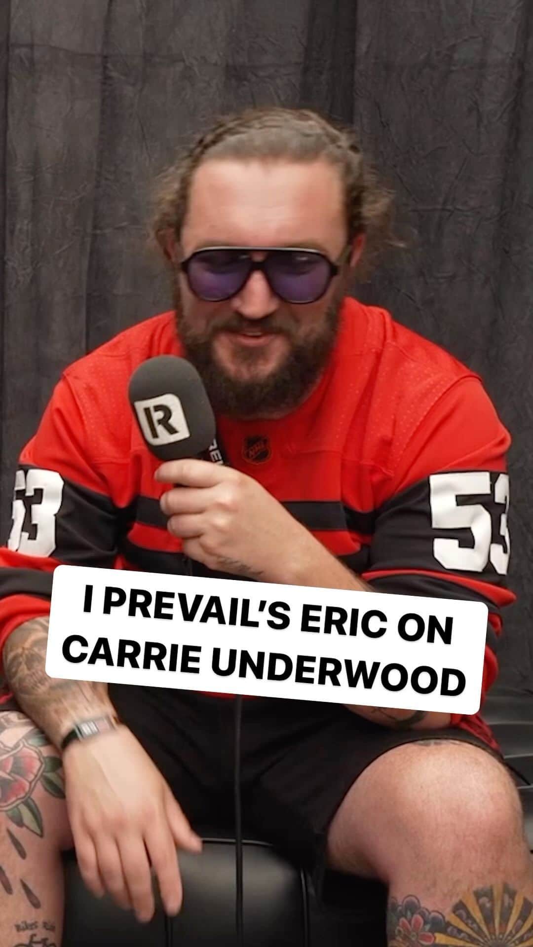 Rock Soundのインスタグラム：「I Prevail’s Eric talks finally meeting the band’s longtime celebrity fan Carrie Underwood.  #iprevail #carrieunderwood #rock #metal」