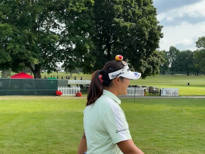 のインスタグラム：「핫도그와 함께한 첫 미시간🌭  마무리가 좋으면 다 좋은거야!!  Next stop is #KPMGwomensPGAchampionship」