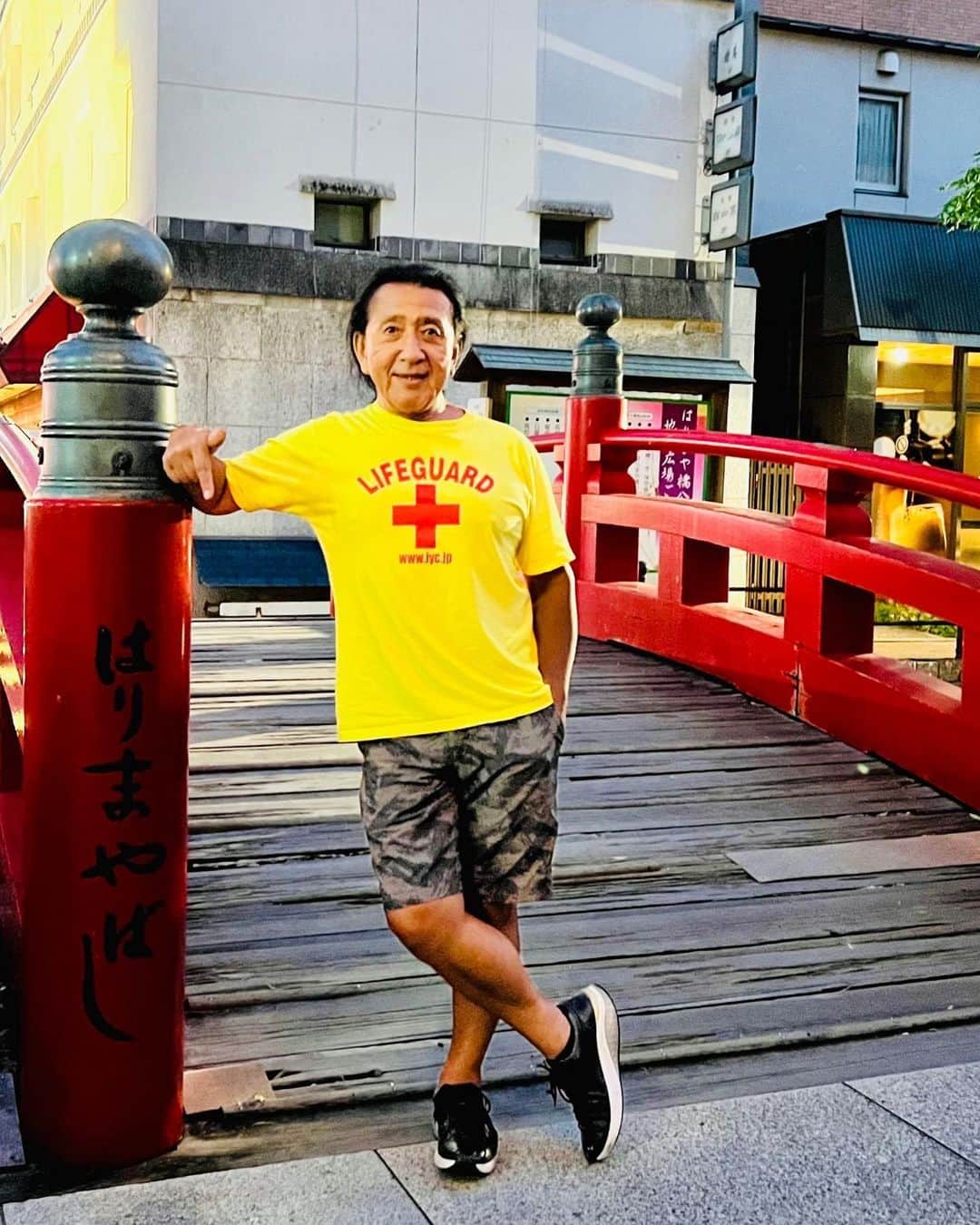 のインスタグラム：「はりまやばし❣️ @international_yoga_center  #高知観光  #はりまやばし  #ヨガ  #ケンハラクマ」