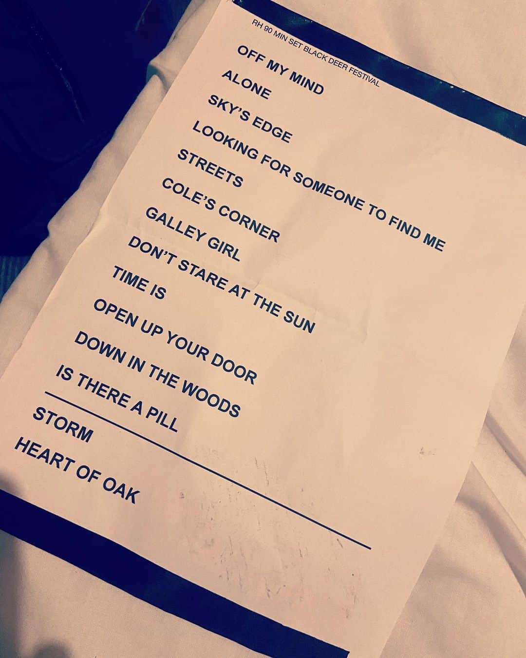 デビッド・モリシーのインスタグラム：「@richardhawley set list @blackdeerfest The man himself and also the great @steveearle What a fantastic weekend. Make sure you get along here next year folks!! See you then. We’ll put out a special @blackdeerfest show on @boogalooradio very soon!」