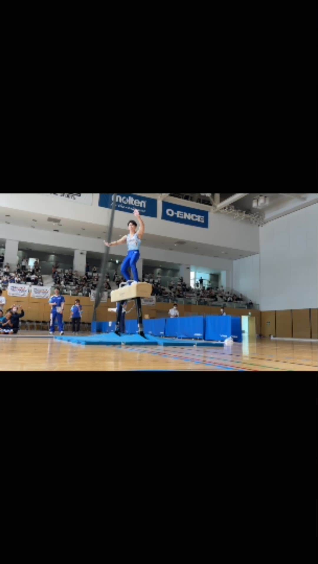 谷川翔のインスタグラム：「あん馬の上で踊らないでください  セントラルスポーツ ジムナストカップ 種目別あん馬優勝」