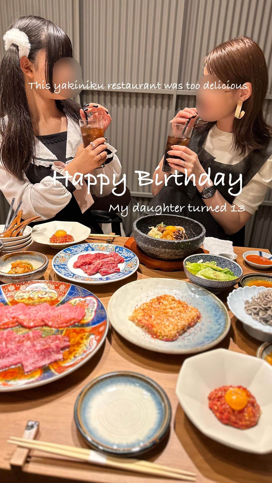 meguri.kのインスタグラム：「娘の誕生日祝いで家族で初めてのサンリオピューロランドへ🏰💕  高校生の頃キティラーだったから、私も楽しめた🥰  あと、娘が行きたいって言っていた場所ほぼ全て行ってきました☺️  大好きな莉犬くんの聖地巡礼的な事できて娘は大満足してました😘  歌舞伎町にも行ってみたい（トー横を見てみたい）と言ったので夜は新宿西口の焼肉屋へ🥩 焼肉つじむら　@829.tsujimura  ここのユッケが美味しすぎた🤤お肉が鮮度抜群なのはもちろんだけど、絶妙な味付けが💯👍  タレにこだわりがあるお店との事で納得☺️  どれもこれも本当に美味しくて大満足💕 はぁ♡既にまた食べたい🤤  焼肉つじむらの詳細はストーリーズにURLを張ったから見てね！  美味しい物沢山食べて幸せな時間過ごせました🎵  もう13歳か…❣️本当に大きくなったなぁ🥰  #サンリオピューロランド#量産型女子#13歳#中学生#中1#東京#旅行#家族旅行#焼肉つじむら#WoomyPR#肉#ビール#冷麺#新宿西口#新宿焼肉#小滝橋通り#焼肉屋#ホルモン#お肉#焼き肉#牛タン#美味しい#美味しかった#グルメ」