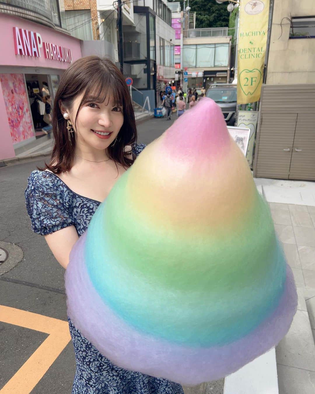 渚志帆さんのインスタグラム写真 - (渚志帆Instagram)「撮影て食べた大きい綿菓子！ 顔より大きかったよ！！！」6月19日 20時42分 - totsuka_ruu