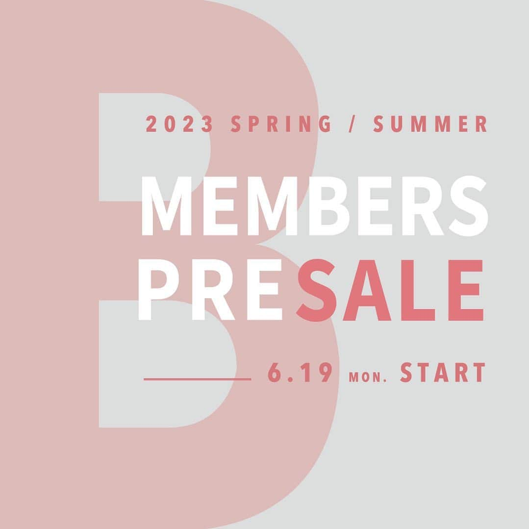 Bshop officialさんのインスタグラム写真 - (Bshop officialInstagram)「2023 S/S “MEMBERS PRE SALE”  日頃からご愛顧いただいております特別なお客様へ、一般セールに先駆けて6月19日(月)よりプレセールを行います。  期間中はセールプライスにてお買い求めいただけます。  今すぐに使える今シーズンのコレクションを豊富に取り揃えておりますので、ぜひこの機会にお越しください。  また、新規でご登録いただいた方も対象となります。ぜひこの機会にご入会ください。  「2023 SPRING/SUMMER “MEMBERS PRE SALE” 」 開催期間：6月19日(月)～（各テナントのSALEスタート前日まで） 開催店舗：ビショップ全店舗 対象外店舗：出西店、DANTON SHOP（オンラインストアを含む）、アウトレット店舗、LABOUR AND WAIT TOKYO(オンラインストアを含む)、ZOZOTOWN、iLUMINE、Rakuten Fashion  ＊一部セール対象外の商品がございます。 ＊店頭ではセール価格は表示しておりません。詳しくはスタッフにお尋ねください。 ＊ご来店の際は、必ずメンバーズカード（モバイル会員証可）をご持参ください。 ＊メンバーズカードまたはモバイル会員証をご提示いただけない場合は、ポイントの付与・ご利用は一切できませんのでご注意ください。     なお、オンラインストアでも6/19(月)AM10:00より専用のシークレットストアにてお買い物いただけます。  ＊初めてオンラインストアをご利用になるお客様は、メンバーズカード登録時に設定されているメールアドレスとパスワードにてログインいただけます。新規会員登録の必要はございません。  #23ss #presale #bshop」6月19日 12時41分 - bshop_official