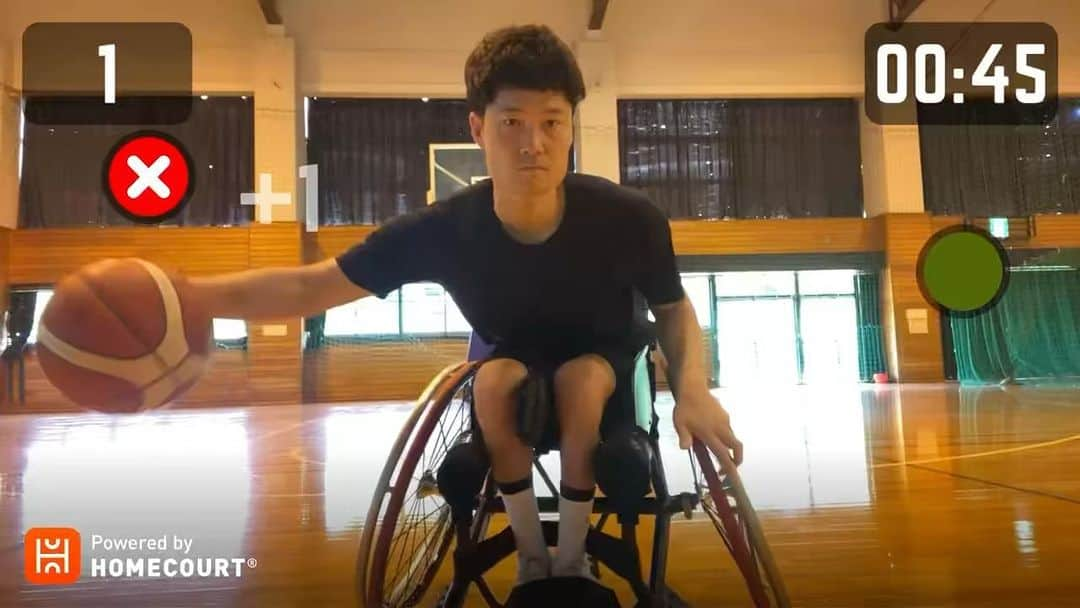 国枝慎吾のインスタグラム：「途中パラパラ🕺入ります😂 #basketball #バスケ #wheelchairbasketball🏀 #車いすバスケ」