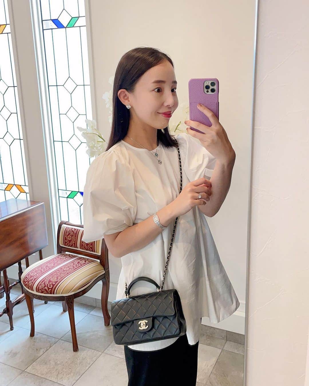 田中麻衣のインスタグラム：「🖤🤍🖤🤍」