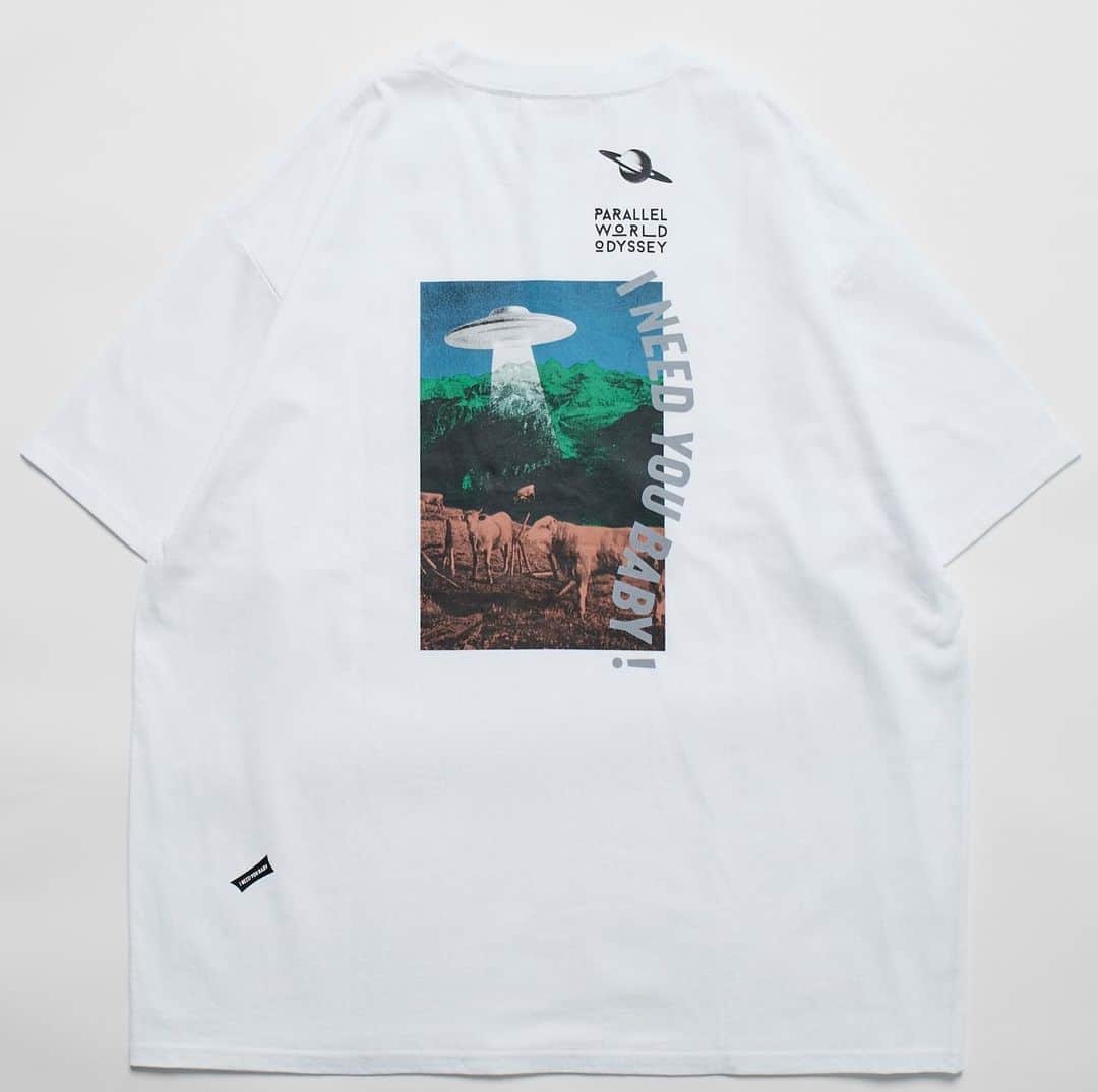 三田真一さんのインスタグラム写真 - (三田真一Instagram)「mitershinichi Release 6/20(THU) 12:00 ~  "Parallel World Odyssey"  Graphic S/S TEE  @i_need_you_baby_jp  時間軸も創造力も超えて楽しくなるデザイン。 映像ディレクター、アートディレクター田中 裕介氏の手掛ける、前シーズンでも好評だった“Parallel World Odyssey”をテーマに別世界、宇宙といった遊び心あるグラフィックを落とし込んだショート スリーブTEE。  SIZE) SIMIL [COLOR WHITE/BLACK 【販売先】 https://www.freaksstore.com/category/2_INEEDYOUBABY/ (こちらから商品ページをご覧頂けます） @tnkusk  @i_need_you_baby_jp  @freaksstore_online  @freaksstore_official」6月19日 15時35分 - mitershinichi
