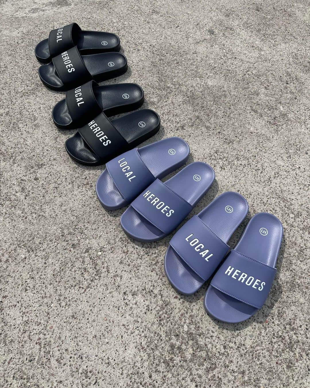 LOCAL HEROESさんのインスタグラム写真 - (LOCAL HEROESInstagram)「Your new fav slides are here! 💦   LH Slides perfectly complement any outfit. Date outfit, Pool outfit, Grocery outfit, hangover outfit, trust us.⛲️  Buy LH SLIDES at localheroesstore.com」6月19日 17時04分 - localheroes