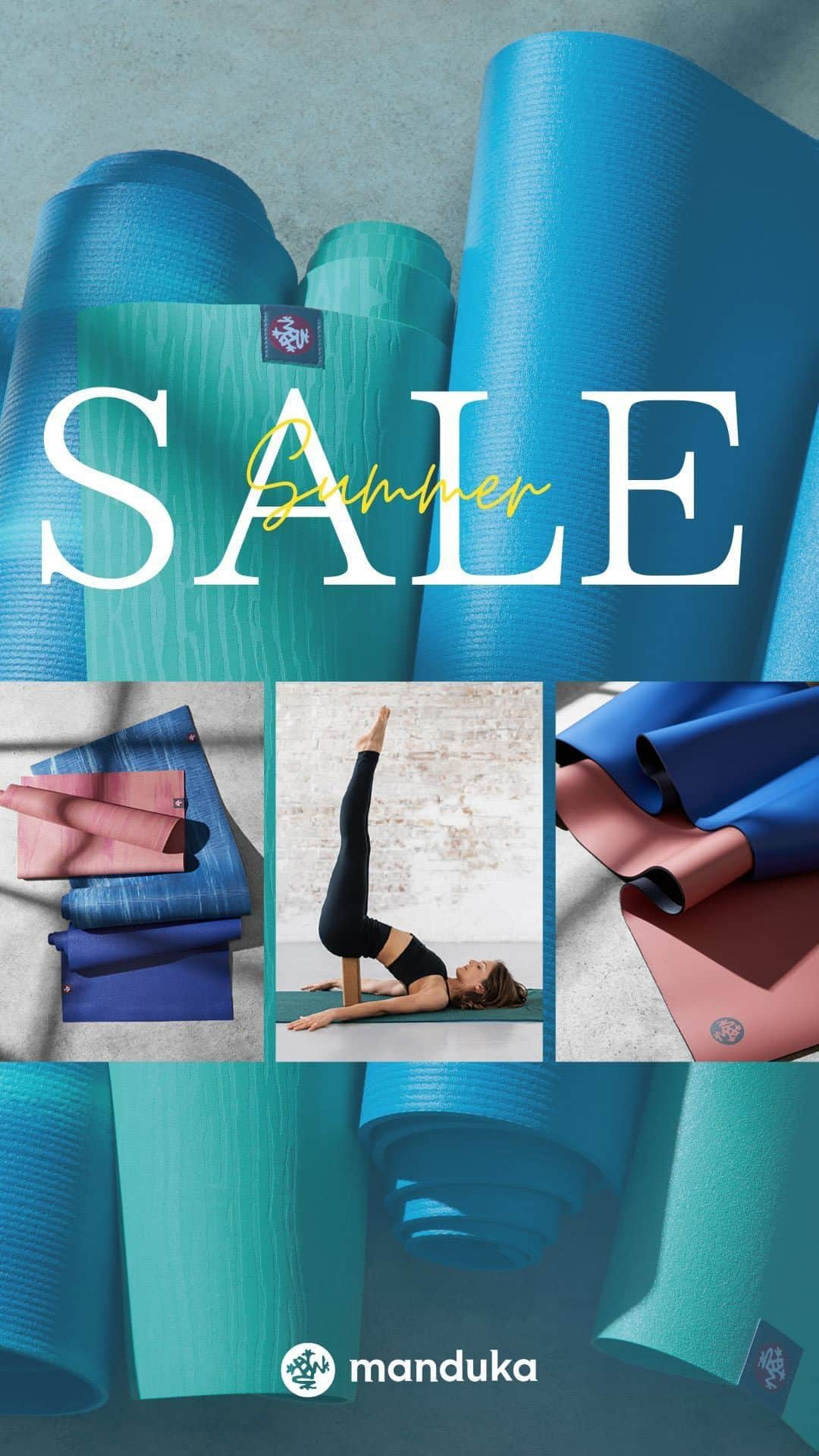 マンドゥカ 日本公式アカウントのインスタグラム：「manduka_japan ◆SUMMER SALE開催中◆  ヨガマット・グッズ最大30%OFF PRO・BEGIN・GRPなど人気シリーズが期間限定価格  http://shop.manduka.jp/collections/feature-sale  #manduka #マンドゥカ #mandukayoga #mandukamat #yoga #ヨガ #yogamat #ヨガマット #ヨガインストラクター #ヨガスタジオ #ヨガジョ #ヨガライフ #ヨガポーズ #ヨガ講師 #ヨガ教室 #yogapractice #yogaposes #yogafun #セール#セール情報 #sale #salesalesale」