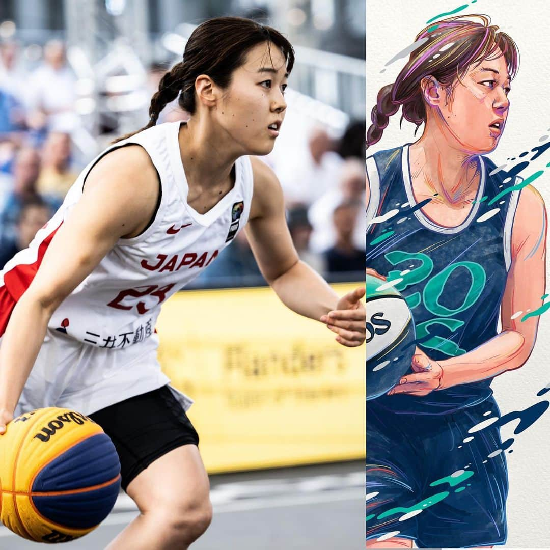 山本麻衣のインスタグラム：「She's back 🤩🇯🇵   @mai.y_23 will play the 3x3 Women's Series this year with @zoos.official   #3x3WS」