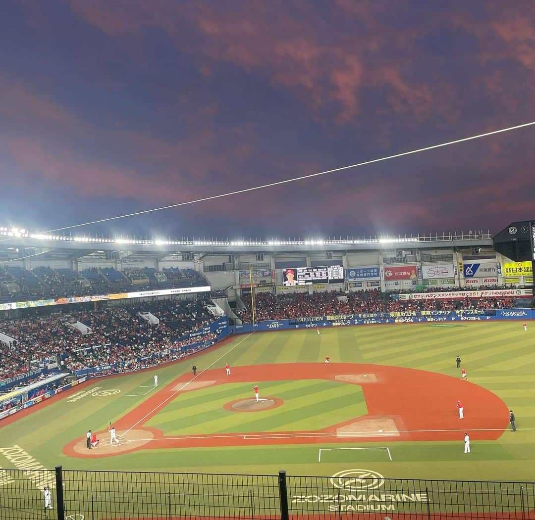 奥山かずささんのインスタグラム写真 - (奥山かずさInstagram)「交流戦思い出⚾️②  マリンの夏の空綺麗で大好き」6月19日 19時05分 - kazusa_okuyama_official