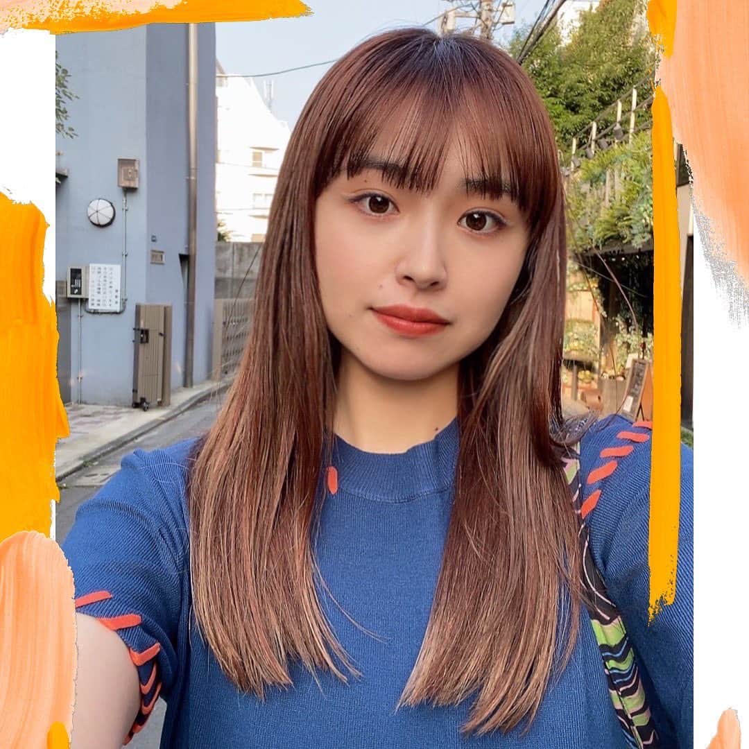 脇田もなりのインスタグラム：「夏って感じにしてもらった〜✨ ツルッツルサラッサラ💇‍♀️🤍  @ryoka_yamatomato  さんありがとうございました✨  #ヘアカラー #ヘア #ベージュカラー #夏 #🍹」