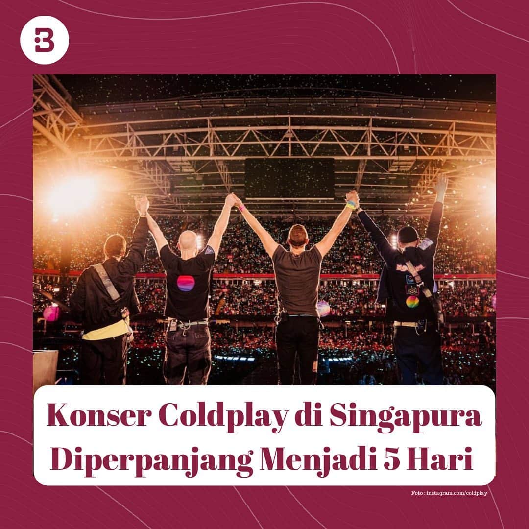 Beauty | Health | Fashionさんのインスタグラム写真 - (Beauty | Health | FashionInstagram)「Breaking News: Coldplay mengejutkan Singapura dengan jadwal konser 5 hari! Apa kabar, Indonesia? Senyum aja yuk sambil sedikit iri melihat jadwal yang lebih panjang di sana 😁 Tapi jangan khawatir Beauties, kita tetap menjaga semangat! Mungkin ini waktu yang tepat untuk mengirim surat cinta kepada Coldplay dan membujuk mereka agar menyisipkan Indonesia dalam jadwal tur mereka🤭🤔. Sambil menunggu keajaiban terjadi, mari kita nikmati klip konser di YouTube dan berharap saatnya tiba untuk kita semua berteriak 'Yellow' bersama di Indonesia! 🌟😄  #coldplayindonesia #coldplayconcert #coldplay #konsermusik #konsercoldplay」6月19日 22時00分 - beautynesia.id