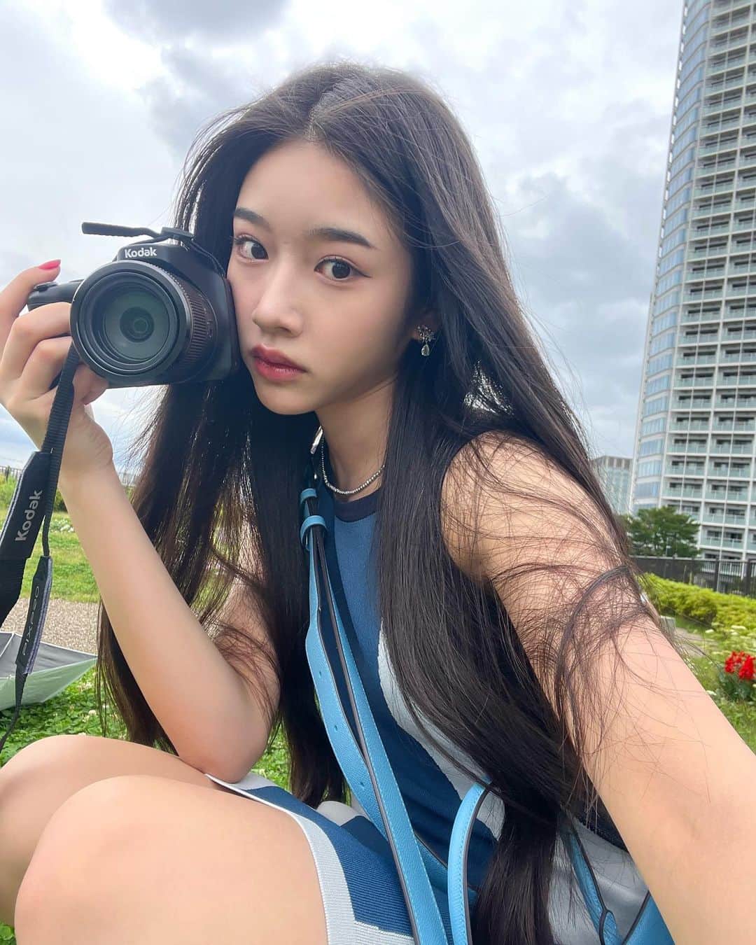 天翔天音のインスタグラム：「📸  #一眼レフ はまってます🌥 素敵な写真沢山撮っていきたいな〜  #天翔天音 #デジカメ #ootd #fashion #amanestyle #ljk #カメラ #asian #05년생」