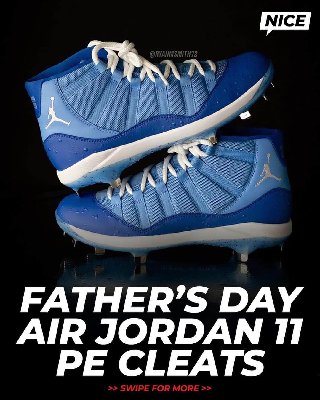 Nice Kicksさんのインスタグラム写真 - (Nice KicksInstagram)「Vladimir Guerrero Jr. wore special Air Jordan 11 PE cleats to celebrate Father’s Day ⚾️💧 (via @ryanmsmith72)」6月19日 22時32分 - nicekicks
