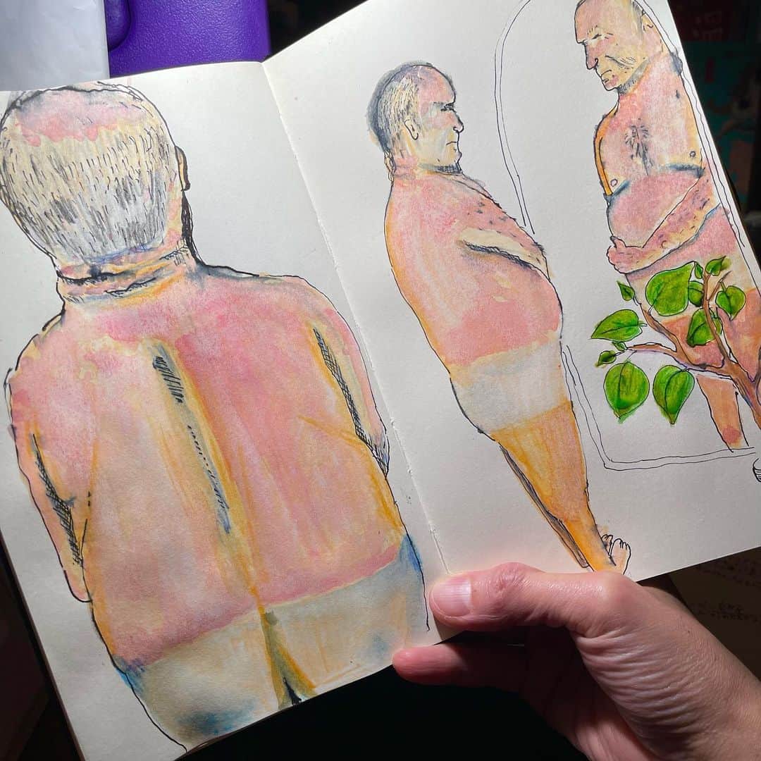池田有希子のインスタグラム：「こういう夏を過ごしたいな、という願望です😎⛱️🌞  #sketchbook #sketchbookdrawing #summersketch」