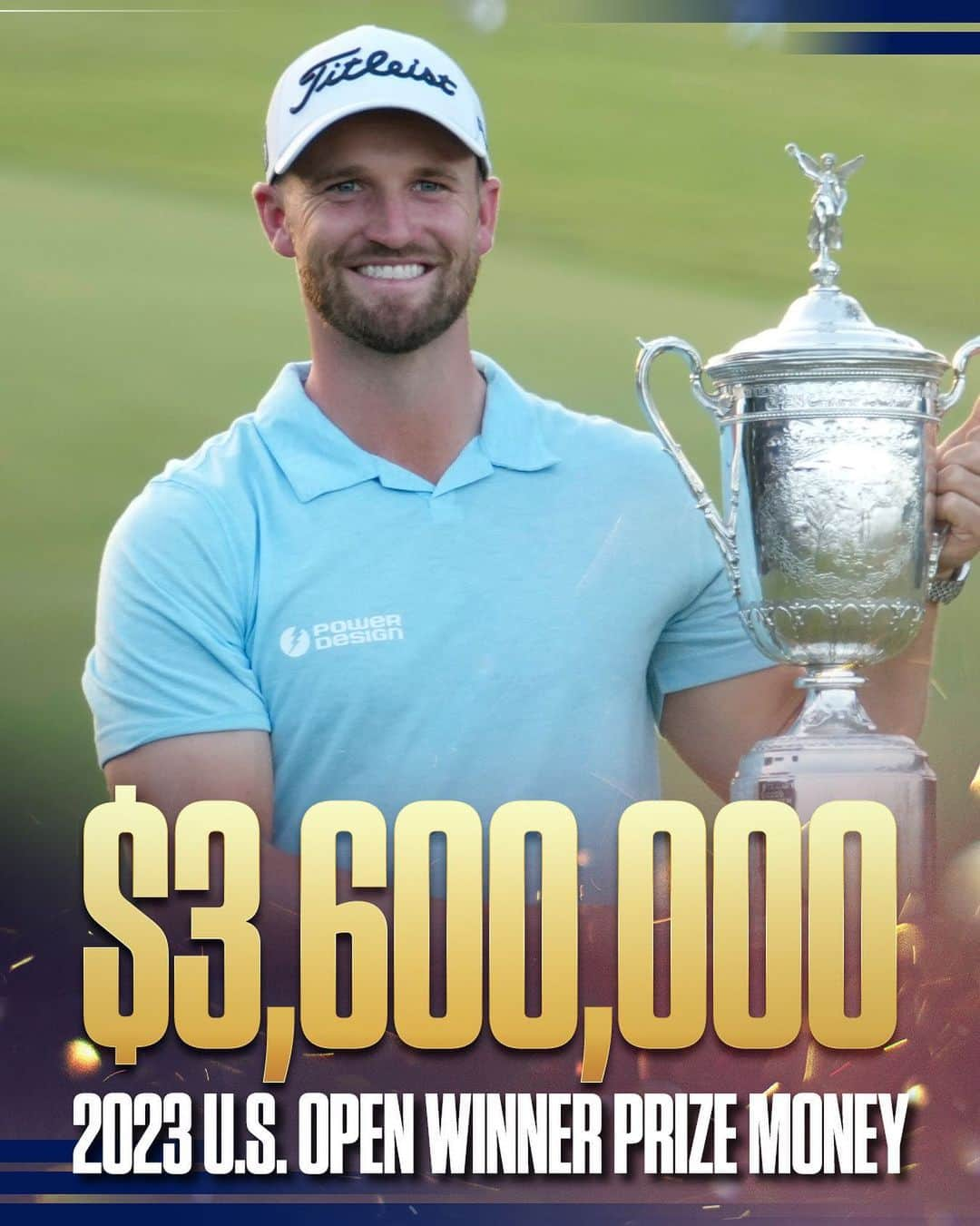 チョン・インジさんのインスタグラム写真 - (チョン・インジInstagram)「A MAJOR payout for #USOpen champion Wyndham Clark!」6月19日 23時44分 - golfchannel