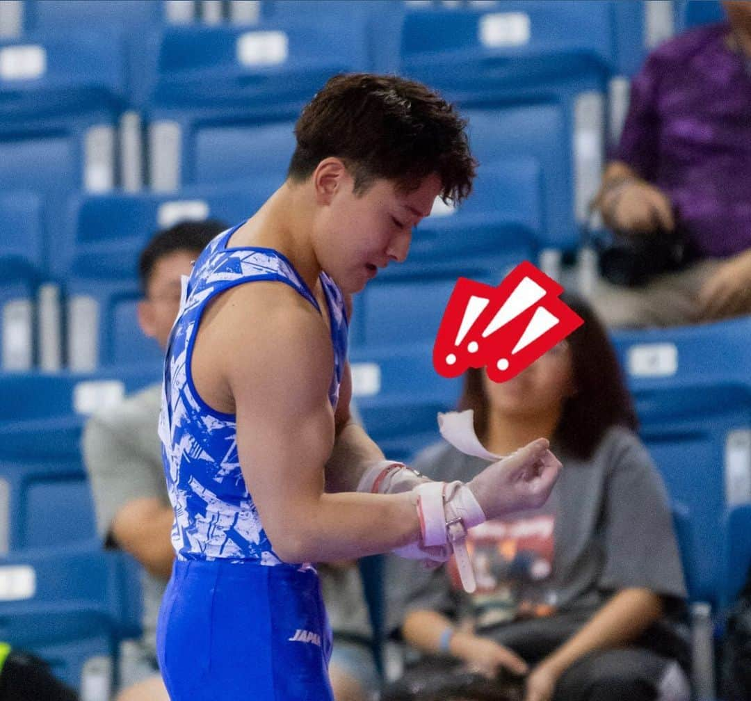 エミリー・チャンさんのインスタグラム写真 - (エミリー・チャンInstagram)「Grip broke during rings routine 😵 @takeru_kitazono #AAGC2023 (pic by me for @singaporegym)」6月20日 0時55分 - flipflytumble