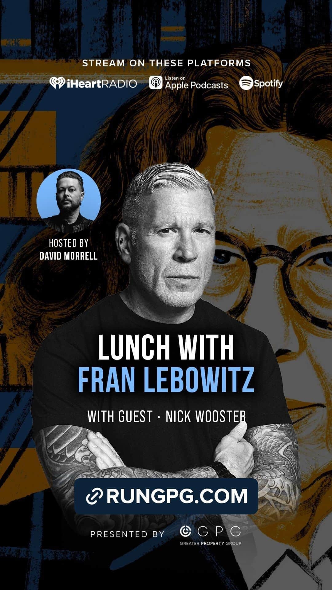 ニック･ウースタのインスタグラム：「LUNCH WITH FRAN LEBOWITZ! On the latest episode of the RUN GPG Podcast we welcome fashion icon and influencer, Nick Wooster to the show! We covered a lot of interesting subjects like this one! Link in bio for full episode . . . 🎙️🎙️🎙️ • Nick’s bio and experience reads like a roll call of top American fashion brands and stores. Nick’s tenure in the menswear space has spanned over 30 years and has included work as a consultant, buyer, designer, creative director and advisor with companies and brands such as Barney’s New York, Bergdorf Goodman, Neiman Marcus, Calvin Klein, Ralph Lauren and more.  He was named to Vanity Fair’s ‘International Best Dressed List’ as well as GQ’s ‘International Man of The Year’ while making numerous appearances on the covers of your favourite fashion magazines.  Nick is currently consulting for a handful of global fashion brands while cultivating an enviable digital presence with a large social media presence as a fashion authority who pushes boundaries through his distinctive personal style. We talked about Nick’s personal journey as well as branding, design, personal development, the life of a fashion influencer as well as his thoughts on the current state of the fashion world itself!  Link in bio, subscribe on your favourite player or go to RUNGPG.COM for the full episode  • • • #fashion #style #mensfashion #mensstyle #mensclothing #franlebowitz #influencer」