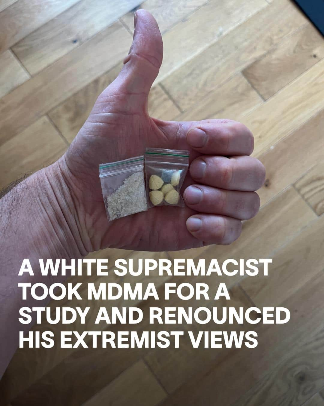 VICEさんのインスタグラム写真 - (VICEInstagram)「Thumbs up for clinical MDMA use: a leader in the US white nationalist movement took the drug for a scientific study and said it helped him to realise he wanted to change his extremist beliefs.⁠ ⁠ MDMA is among a group of psychoactive drugs – including ketamine and psilocybin – being studied for their potential to help treat mental and physical illnesses. As anyone who’s ever been in a smoking area at 3AM will know all too well, Molly often causes feelings of empathy and sociability. Or as lead researcher Harriet de Wit told the BBC, "It's what everyone says about this damn drug, that it makes people feel love."⁠ ⁠ While this is clearly an extreme and unique case, the study’s authors noted that MDMA "gave [Brendan] a clear vision that unexamined racism was both wrong and mean", and hypothesised that if "extremist views [are] fueled by fear, anger and cognitive biases", they could potentially be treated with drugs that counteract those feelings.⁠ ⁠ Researchers have noted that psychedelic drugs merely enhance whatever somebody is already thinking – and MDMA isn't going to change bigoted minds en masse. However, in this individual case, as Brendan told the BBC, "It helped me see things in a different way that no amount of therapy or antiracist literature ever would have done."」6月20日 1時02分 - vice