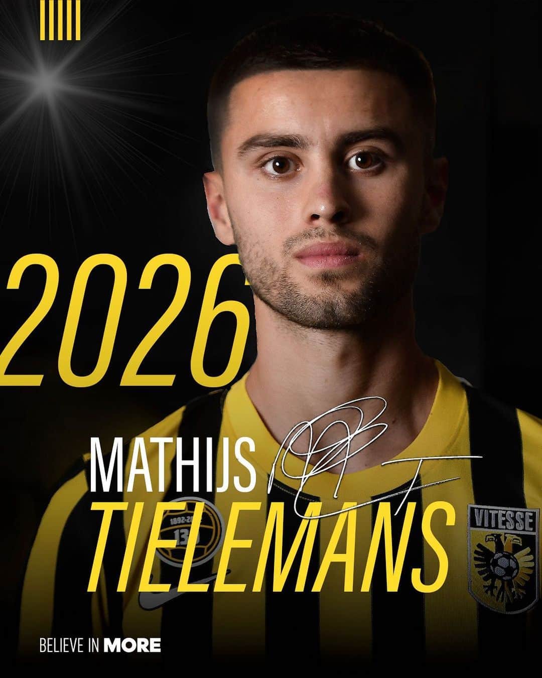 フィテッセさんのインスタグラム写真 - (フィテッセInstagram)「Mathijs Tielemans is Vitessenaar 💛🖤  #Vitesse #MijnVitesseMijnThuis」6月20日 3時59分 - mijnvitesse