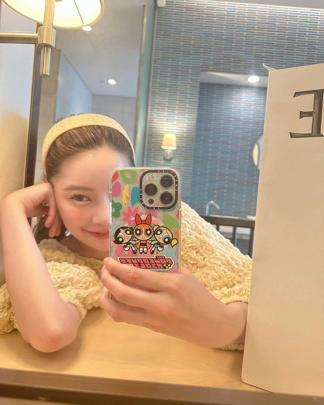 林田沙綾のインスタグラム：「⚪︎ キャラものとかあんまり使わないけど 最近ハマってる　パワパフ🫦 @powerpuffgirls xCASETiFYコラボ めっちゃかわいい〜🤍🤍🤍🤍  #パワーパフガールズ  #casetify  #携帯ケース」