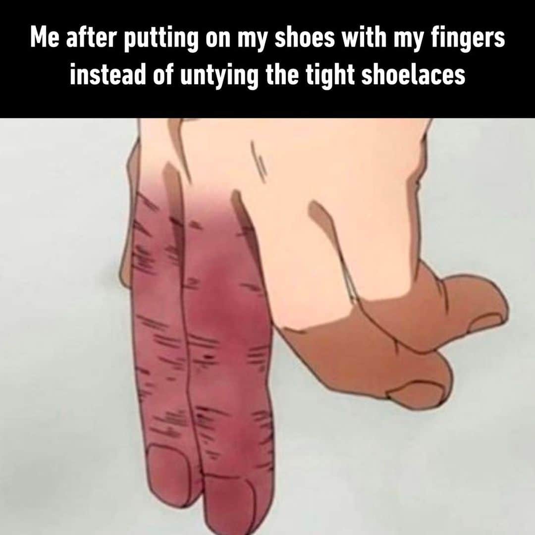 9GAGさんのインスタグラム写真 - (9GAGInstagram)「it's faster and more convenient tho  - #lazy #shoelaces #shoes #fingers #memes #9gag」6月20日 7時00分 - 9gag
