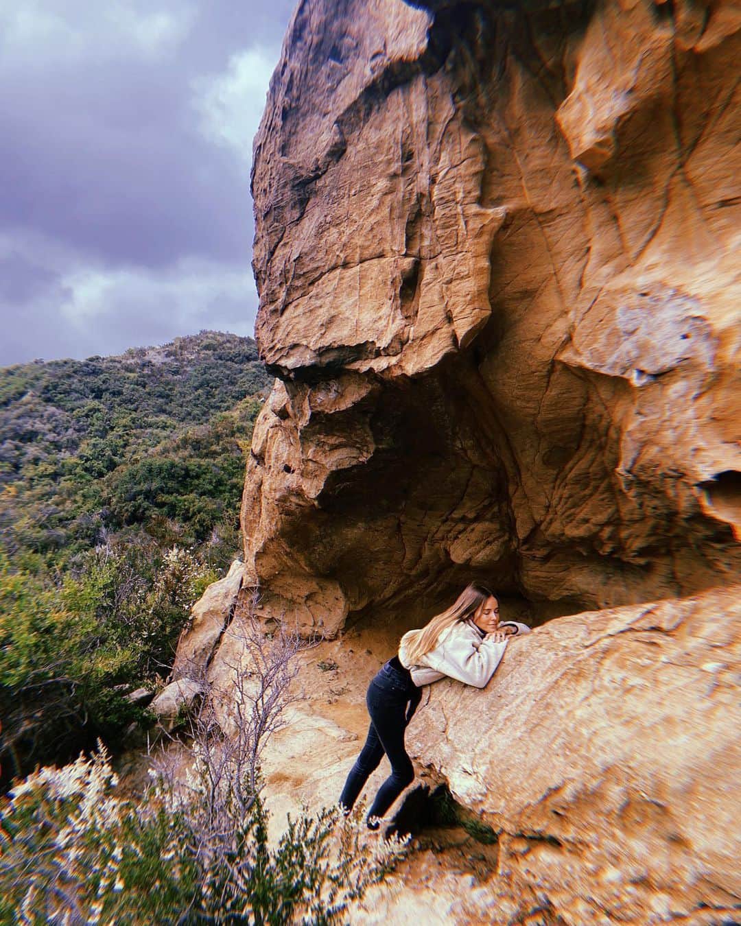 イザベル・ルーカスのインスタグラム：「Feeling and listening to this land.  Do you ever get answers to questions you didn’t even know you had?  Sometimes when you stop and feel, Mother Earth can offer you exactly what you need.  Acknowledging the indigenous Chumash and Tvonga people of this land which I used to call home. Where the mountain meets the sea, ‘the land above’.  ( thank you @districtvision x )  #Chumash #Tvonga #Topanga #wildflowers #myheart #topangacanyon #LA」