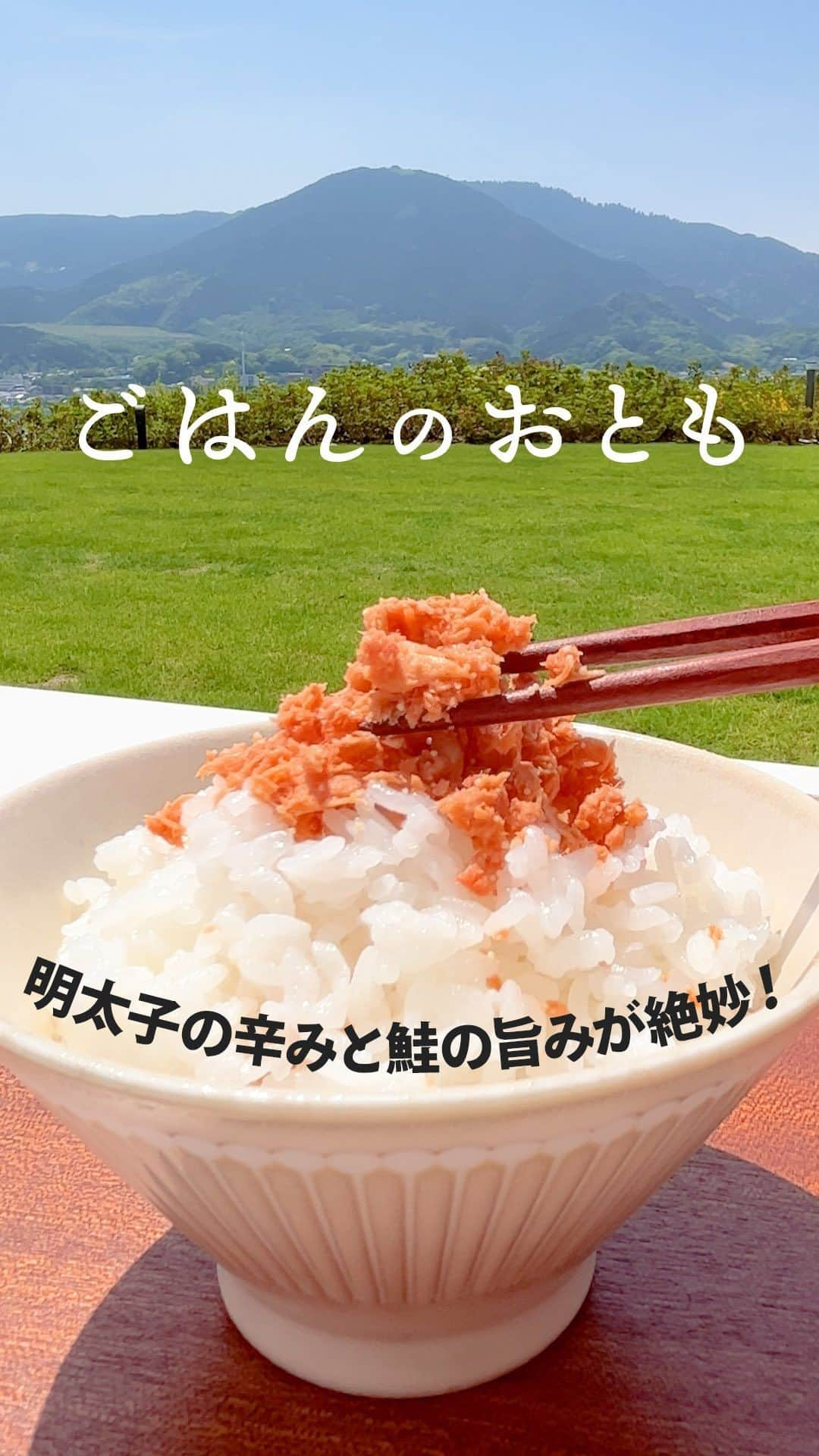 辛子明太子のやまやのインスタグラム：「. ＼ 明太鮭ほぐし ／ 鮭ほぐしをご飯にかけて🍚いただきます！！ 北海道産の秋鮭を使用し、しっとりふんわり仕上げた鮭ほぐし🐟 香ばしく焼き上げた鮭を大きめにほぐし、明太子と和えました💕 明太子の旨みとピリッとした辛みがアクセント😋 これだけで大満足なおかずに😊 お茶漬け🍵にするものおすすめです💁 . . . 　#やまや #明太子 #めんたいこ #foodstagram #eeeeeats #foodpics #おいしいもの部 #福岡 #博多 #japanesefood #お土産 #お取り寄せ #博多土産 #fukuoka #鮭茶漬け #お茶漬け #ごはんのおとも #おうちごはん #鮭 #ごはんがすすむ #鮭ほぐし #ご飯のお供 #お酒のおとも #ふりかけご飯 #明太鮭ほぐし #米 #新米 #お米 #おにぎり #ごはん」