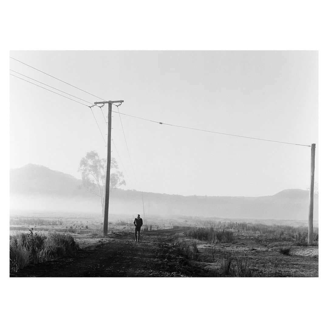 オーエン・マッケンのインスタグラム：「- Notes From La Brea -  120. 400tx Bronica. 75mm.  La Brea Season 3.  Featuring @peterpkkent walking in the distance at 645am on set.」