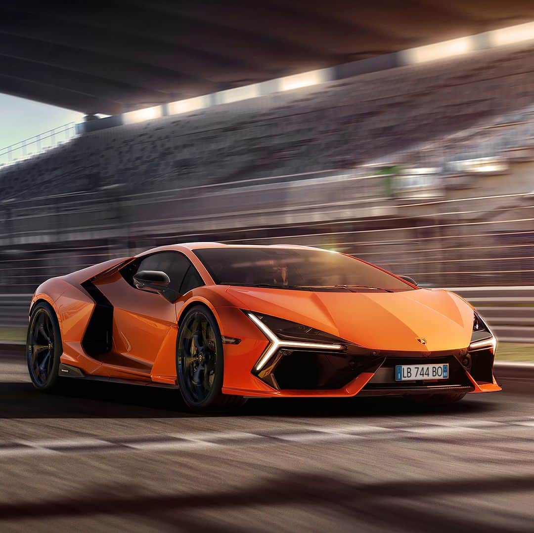 ランボルギーニのインスタグラム：「An electrifying feeling. A call for adventure. From now on. This is Revuelto.  #Lamborghini #Revuelto #FromNowOn __ The vehicle is not yet offered for sale and is therefore not subject to Directive 1999/94/EC. The fuel consumption and emissions data is in the type approval stage」