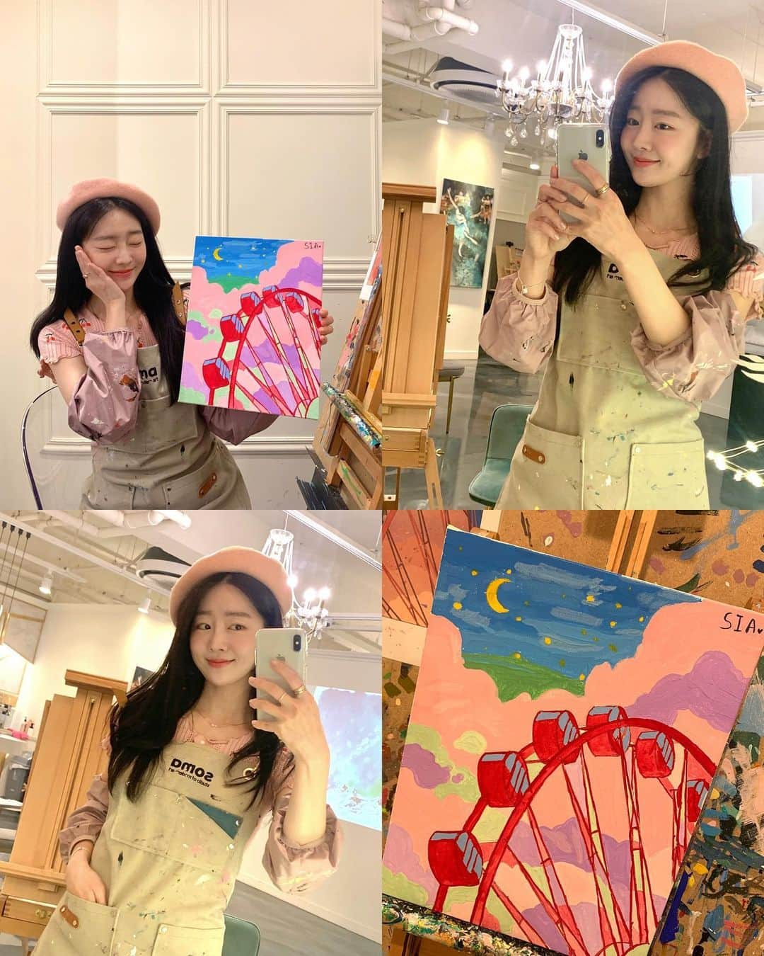 ユジョンのインスタグラム：「담엔 꼭 그냥 제일 쉬운걸로… 🤪💓🖌🎨👩‍🎨💖」