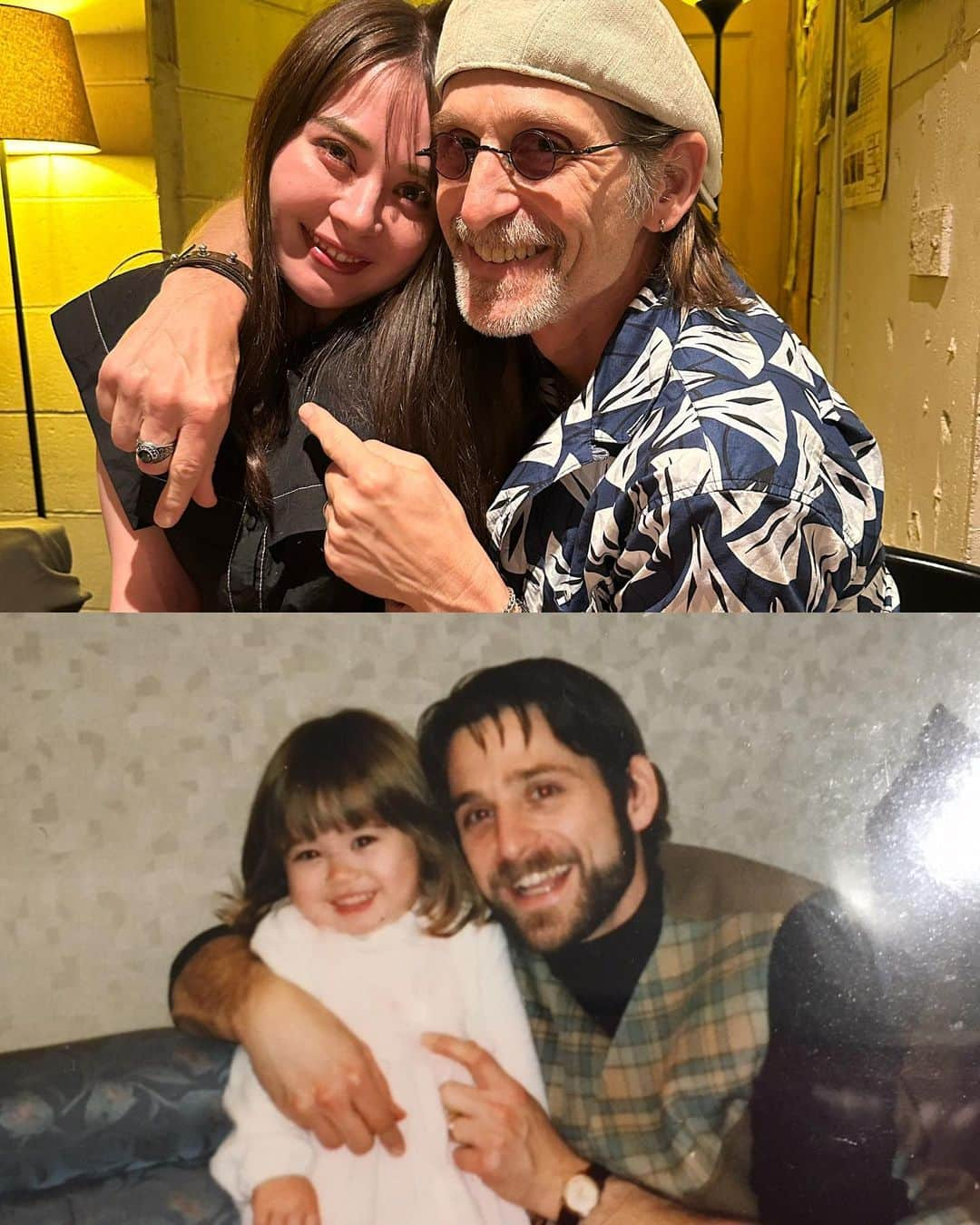 おかんとむすめのインスタグラム：「.  父の日にお父さんと過ごせて嬉しかった☺️ 2023⇅1996  #happyfathersday #thenandnow」