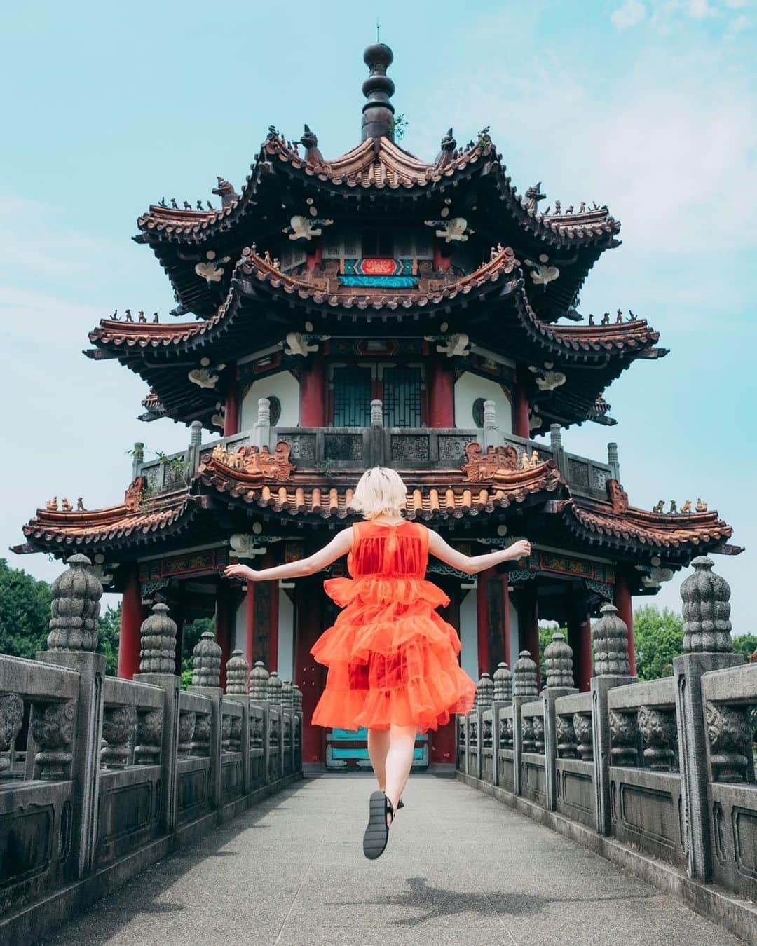 柊里杏さんのインスタグラム写真 - (柊里杏Instagram)「台湾で着たくて作ったワンピース」6月20日 20時16分 - lialily11