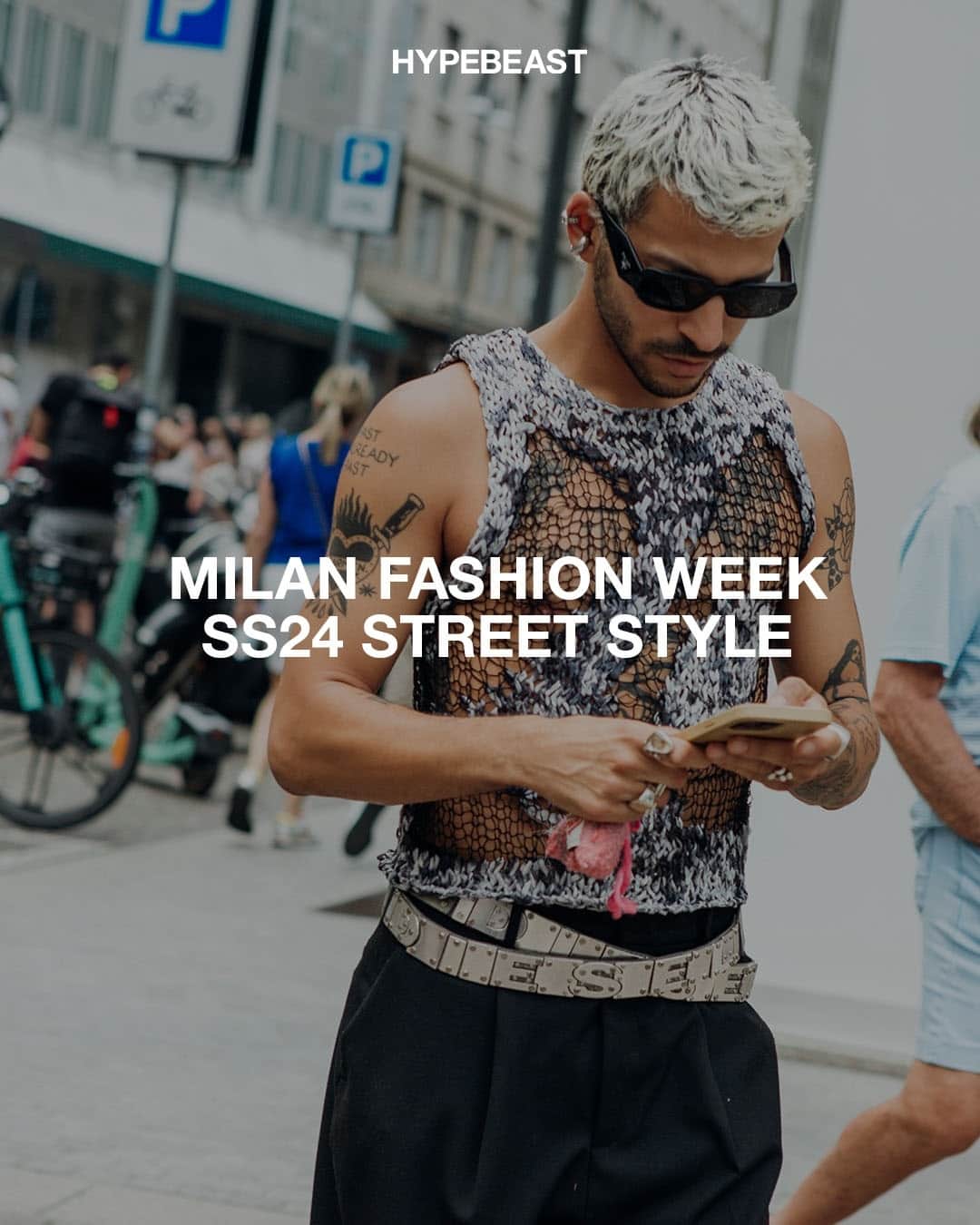 HYPEBEASTさんのインスタグラム写真 - (HYPEBEASTInstagram)「@hypebeaststyle: As fashion month continues in full force, Milan Fashion Week showgoers flooded the streets in bright colors and laidback looks, fit for the warm weather. This season saw the presence of knits and bold prints while accessories like sunglasses and belts were in no short supply either. Swipe to get a closer look.⁠ Photo: Jimin Jeon/Hypebeast」6月20日 20時10分 - hypebeast