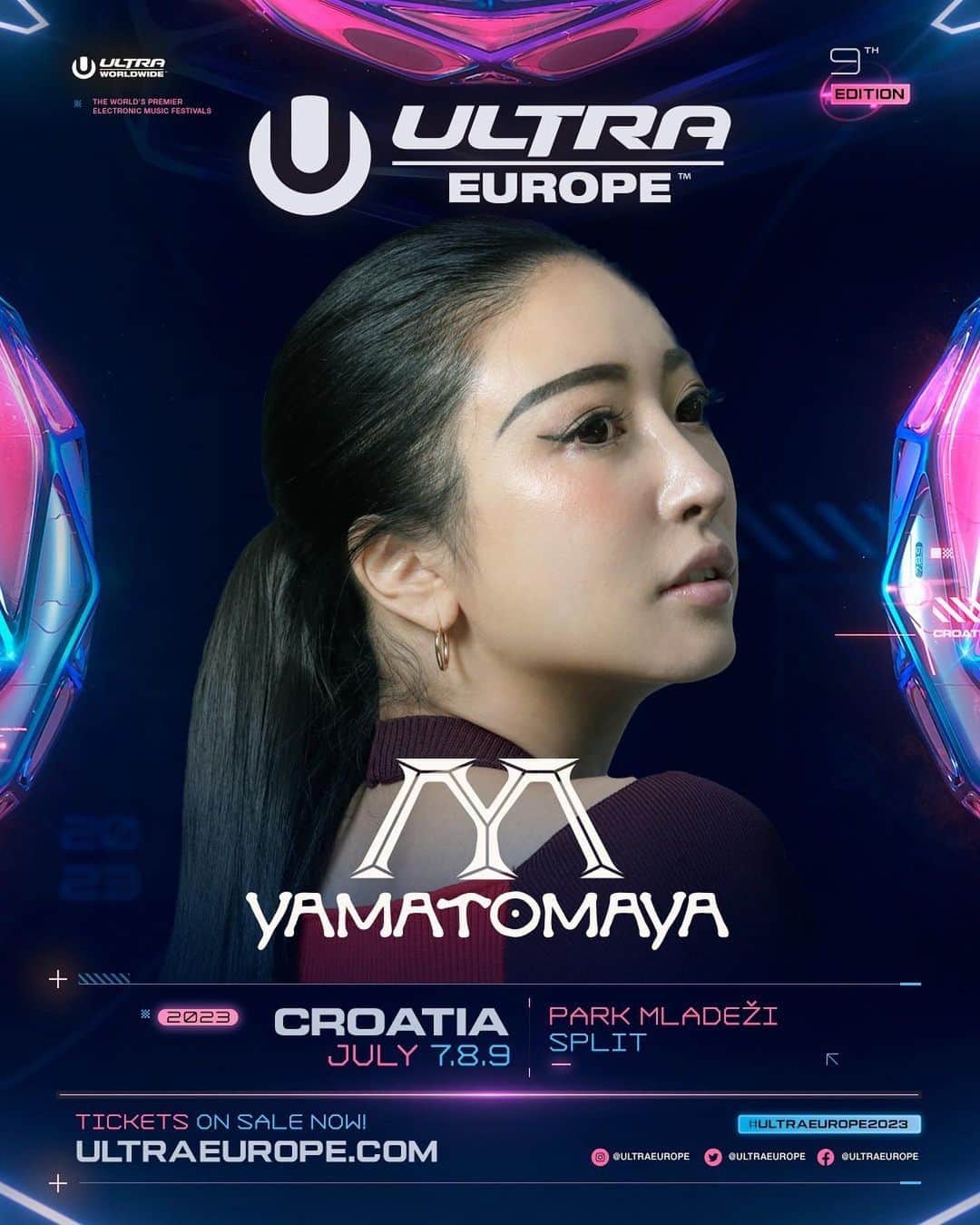 ᴍᴀʏᴀのインスタグラム：「Let's go‼︎ Europa DJ tour in 6 countries next month. The first is @ultraeurope in Croatia🤯I can't wait🔥  ついに来月からヨーロッパツアー6カ国が決定しました‼︎ ウルトラヨーロッパ🇭🇷7月9日がツアー1発目です🤯久しぶりのヨーロッパ‼︎また大きくなって帰ってきます🔥  #ultraeurope #croatia #europatour #yamatomaya #progressivehouse #trance #housemusic #techno #dj #japan #tokyo #producer #creator #umf #umfeurope2019」