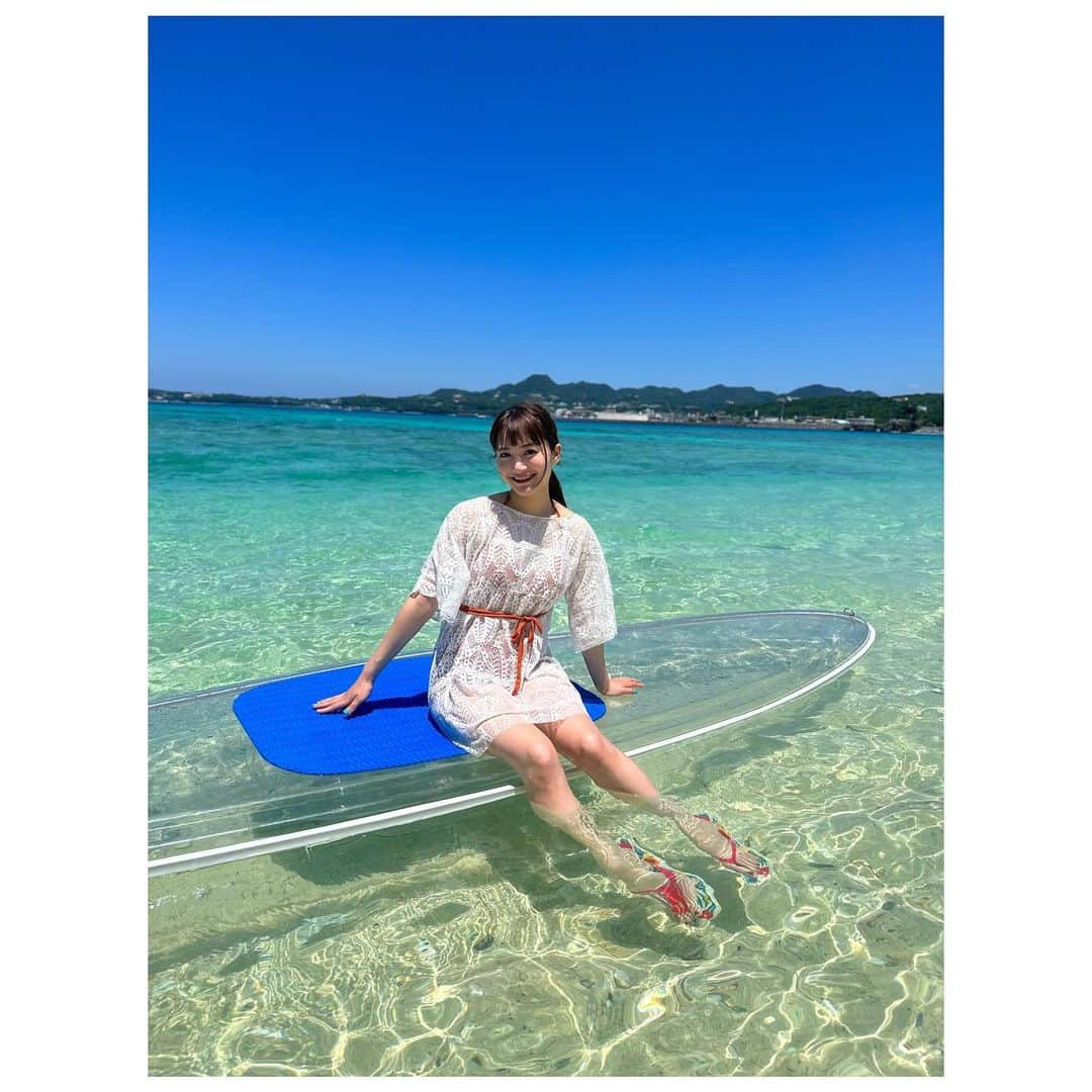 福田愛依さんのインスタグラム写真 - (福田愛依Instagram)「旅キテルネ!沖縄🏝 2日目ありがとうございました！  この透明な海にクリアサップ＆グラスカヌー！最高のマリンスポーツでした🐬⛱  明日は最終日、宮古島です🌻✨  最後まで盛りだくさんな特集となっています！是非ご覧ください👀」6月20日 22時18分 - meii_cheer