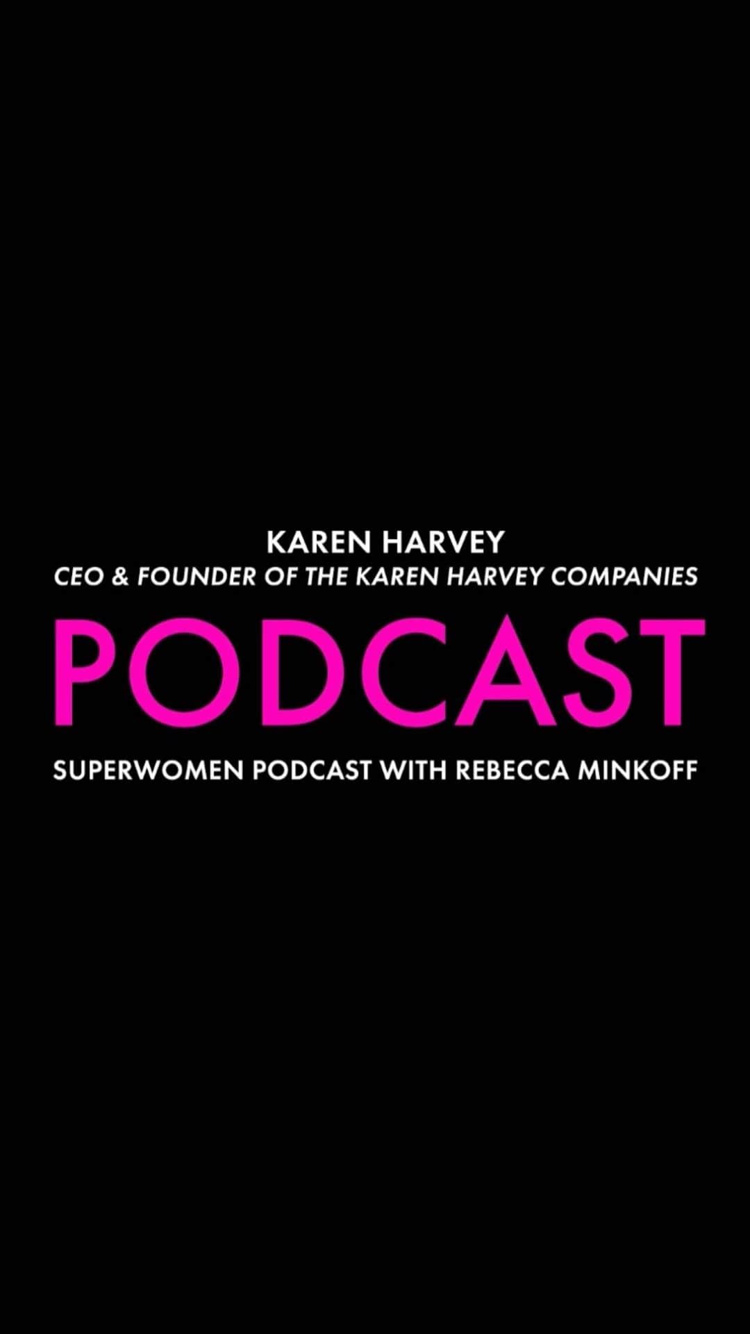 レベッカミンコフのインスタグラム：「Having worked as a consultant with top talent and brands in the fashion world for almost 22 years, @harveyvision, CEO and Founder of The Karen Harvey Companies, sees placing talent as much more than just a transaction. Tune in to todays episode as Karen shares what it takes to succeed in the industry.」