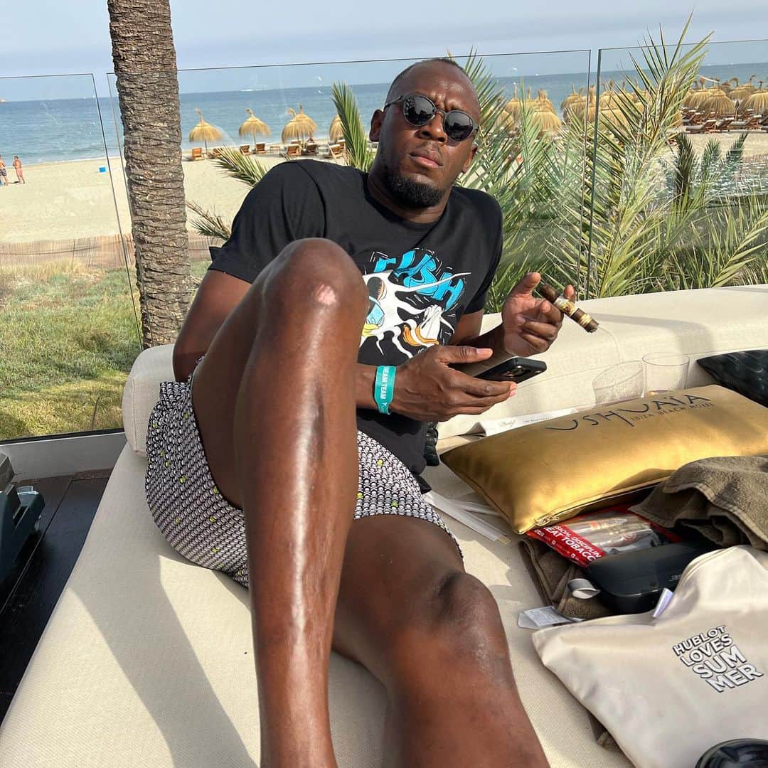 ウサイン・ボルトのインスタグラム：「Hublot Loves Summer 😎」