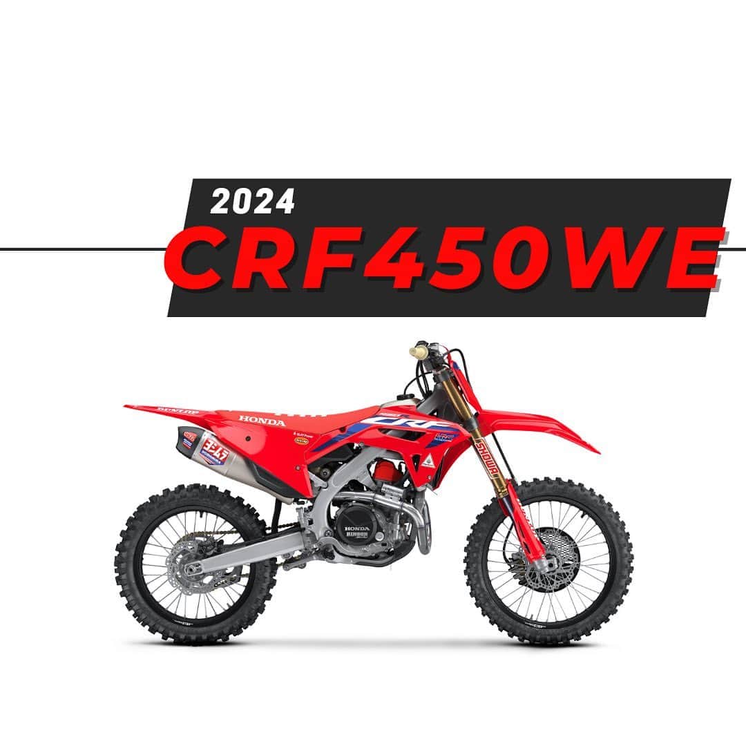 Honda Powersports USさんのインスタグラム写真 - (Honda Powersports USInstagram)「Honda's iconic line of CRF Performance dirt bikes returns for the 2024 model year, following one of the most successful AMA Supercross seasons on record with Team Honda HRC riders sweeping all three championships. The CRF Performance line includes the CRF450R, CRF450RWE, CRF450R-S, CRF450RX, CRF450X, CRF450RL, CRF250R, CRF250RX and CRF150R, each of which are tailored to push the upper limits in its respective realm of off-road riding and racing. Click the link in our bio to learn more 🔗 #CRF450R #BetterOnAHonda」6月21日 2時00分 - honda_powersports_us