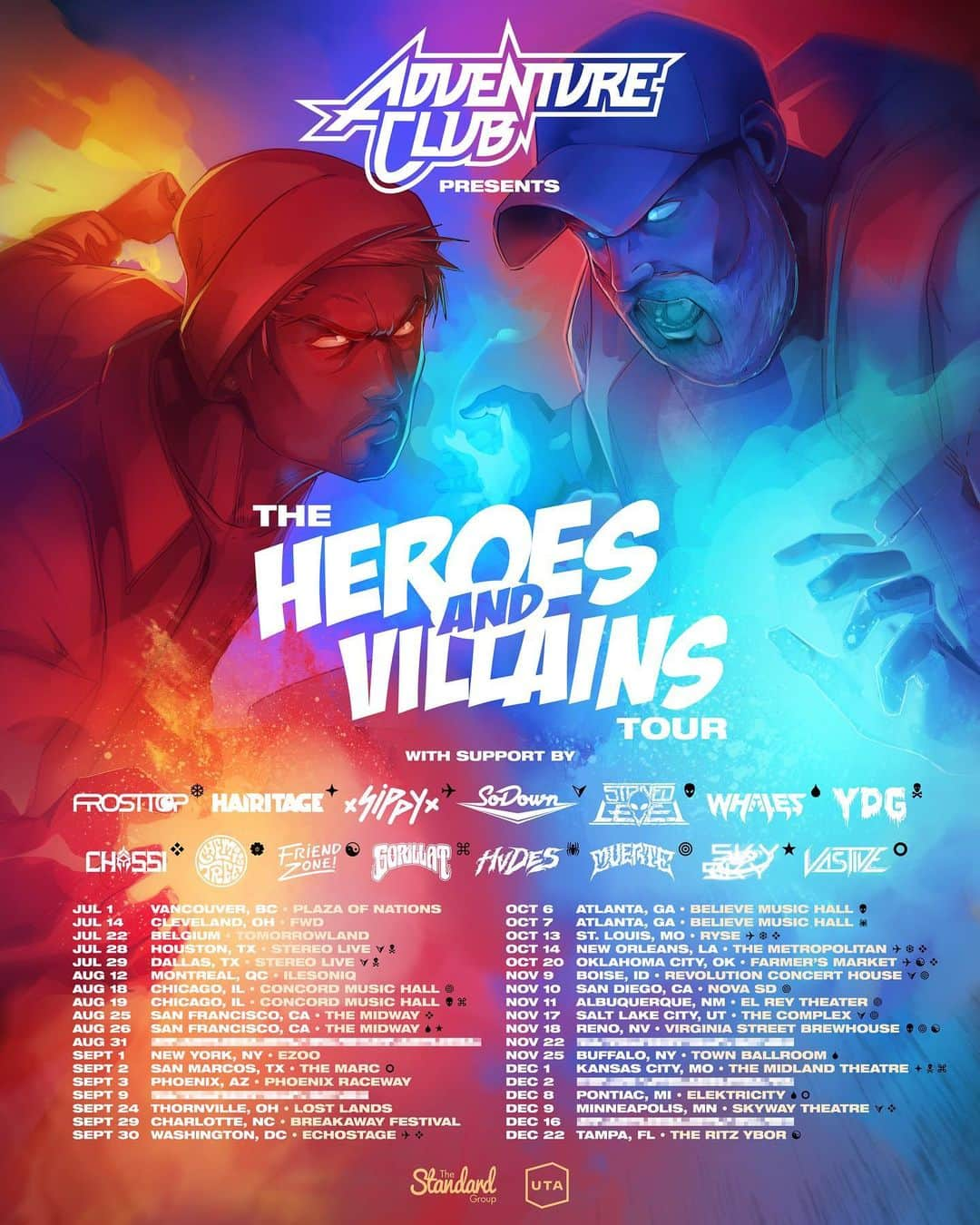 Adventure Clubのインスタグラム：「THE HEROES AND VILLAINS TOUR //  Pre sale Wednesday 10am local, on sale Thursday 10am local @ the link in our bio! - Which side will you choose?⚖️」