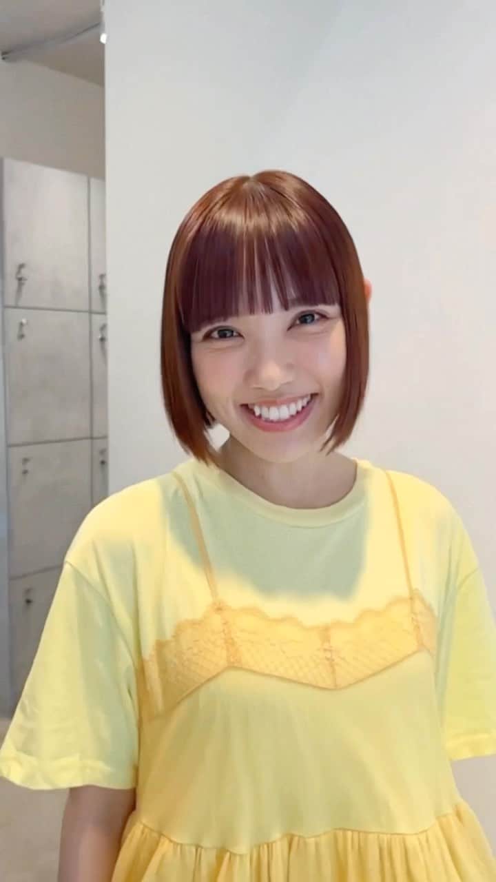 幹葉（スピラ・スピカ）のインスタグラム：「☀️✂️今回はちょいと明るめにしてもろた！ @yasugi_eriko さまのおかげで、髪の毛とぅるとぅるや〜 みてみてみてみて〜〜」