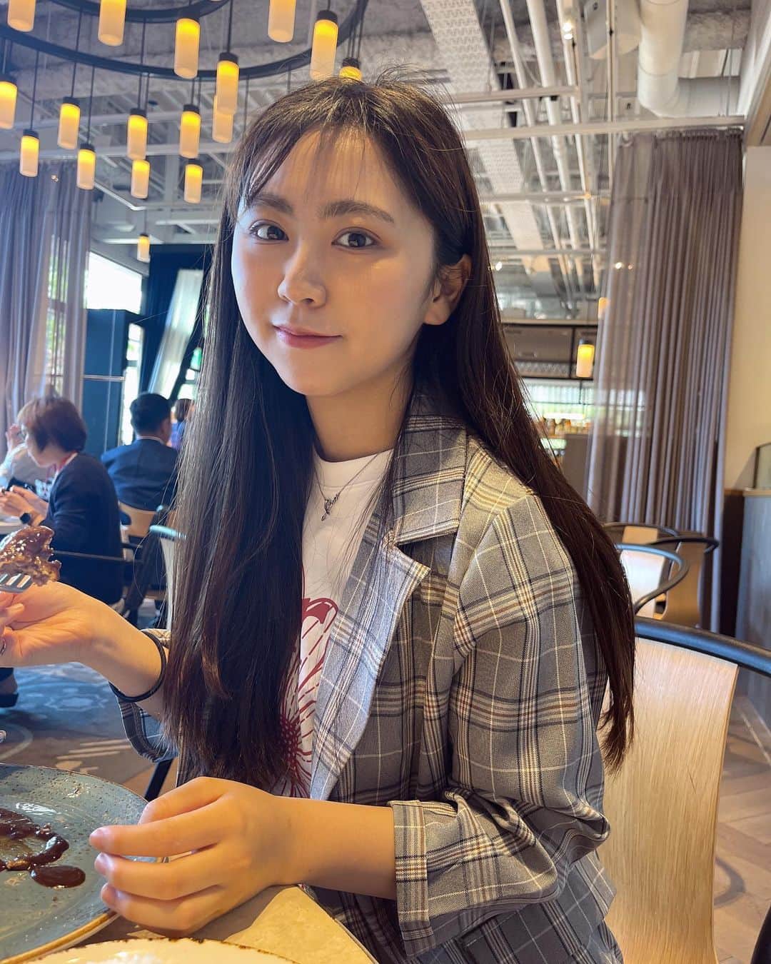 須田理夏子のインスタグラム：「いつかのlunch🍽 美味しかった♡   #天王洲アイル  #lunch  #ランチ  #ハンバーグ」