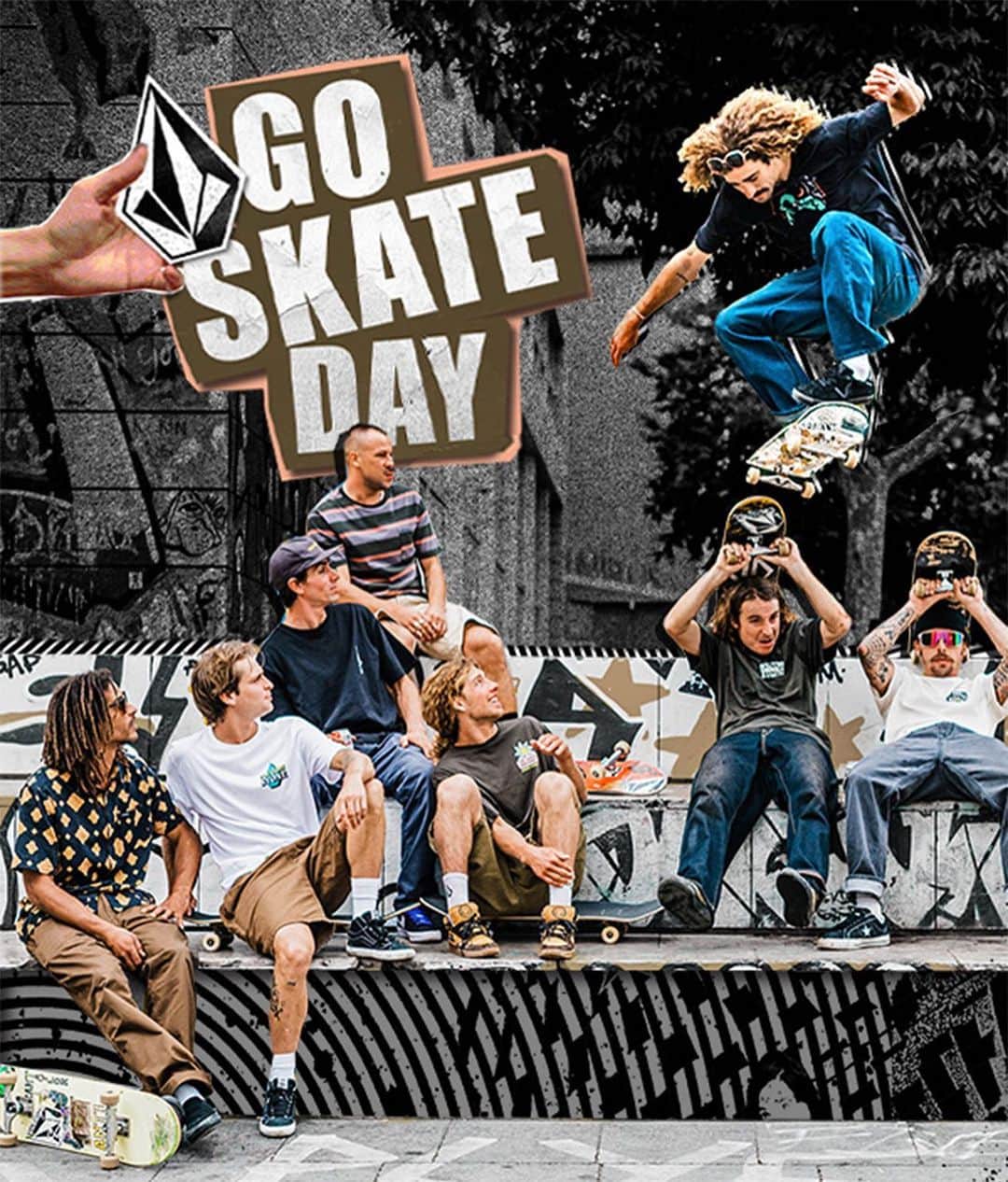 のインスタグラム：「6月21日は年に1度のスケートボードの日 "Go Skateboarding Day"！🛹 スケートボードが当たるキャンペーンや、各Volcomストアで非売品ステッカーをプレゼント！ 全世界共通の特別な「スケートボードの日」を楽しもう！  #TrueToThis #TrulyDefined #VolcomJapan #ボルコム #Volcom #goskateboardingday #vsd23」