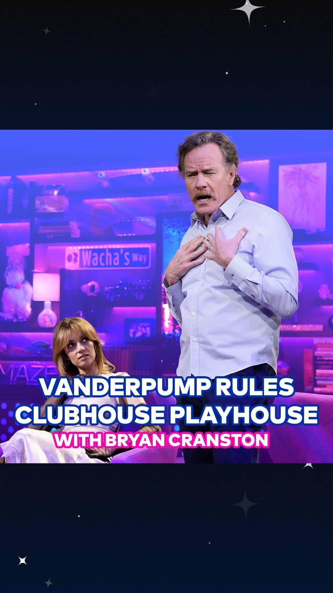 アンディー・コーエンのインスタグラム：「Bryan Cranston gets into character as Ariana Madix for a special #PumpRules edition of Clubhouse Playhouse. #WWHL」