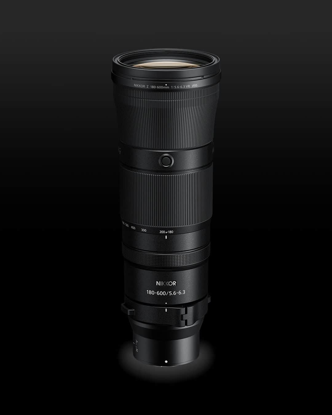 Nikon Australiaのインスタグラム：「#ANNOUNCING: Effortlessly capture distant details with the highly anticipated NIKKOR Z 180-600mm f/5.6-6.3 VR.  • Up to 5.5* stops of powerful Vibration Reduction. • Internal Zoom without shifting the center of gravity. • 1,955g and 135g lighter than the AF-S 200-500mm f/5.6E ED VR. • Compatible with Z Teleconverters for focal lengths of up to 1200mm. • Fast and quiet autofocus thanks to a powerful stepping motor (STM). • Zoom Ring, Focus Ring, and Customisable Control Ring. • Four L-fn buttons for complete control.  Pre-order today via the link in bio.   *Based on CIPA Standard. On FX Cameras with ‘NORMAL’ VR Setting at 600mm.  #Nikon #NikonAustralia #MyNikonLife #Telephotolens #WildlifePhotography #ActionPhotography #NIKKOR #NIKKORZ #ZSeries」