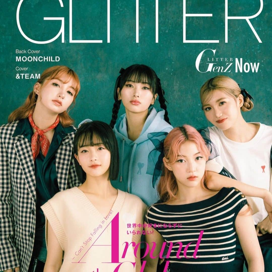 GLITTERさんのインスタグラム写真 - (GLITTERInstagram)「【表紙解禁！】６月２７日（火）GLITTER 2023 Summer issue発売！　 全国の書店・ネット書店にて予約受付開始中  W カバーともに今注目を集めるグローバルアーティストが初登場！  バックカバーはデビュー後すぐに話題となった５人組ガールズグループ「MOONCHILD」。  本誌では世界中から愛されるIt Brand・AMI PARISと世界へ羽ばたくIt Girls・MOONCHILDのワールドワイドなコラボレーションを特集。。  そして、フロントカバーは今、大注目の&TEAM。 中面では20ページに渡り、メンバーの魅力と６月１４日に発売された2nd EP『First Howling : WE』について余すところなく詰め込んでいます。  発売日にはGLITTER ChannelでカバーシューティングのSpecial movieも公開予定！  その他、ライフスタイルマガジンとして、「エイジレス」「ボーダーレス」「ジェンダーフリー」をテーマにしたファッション、美容、トラベル、エンタメ情報をお届け。  本号で３回目の開催となる「GLITTER BEAUTY&WELLNESS AWARDS ２０２３上半期」では、  ２０２２年〜２０２３年上半期までの１年に発売された美容・ウェルネスアイテムから、選りすぐりの受賞商品をご紹介！  Z世代のトレンドをクローズアップした「GenZ」特集、 そしてYou Tubeで絶大な人気を誇るライフコンサルタント・IROHA さんによる、「六宝陰陽学×Gem Muse Fortune GLITTER Specialver.の２０２３年下半期の運勢」特集にもご注目ください。  グリッター（きらめき・輝き・人の目を奪う）な人生を！  #MOONCHILD @moonchild_official_ig  #amiparis @amiparis   #GLITTER #グリッターマガジン」6月21日 19時53分 - glitter.mag