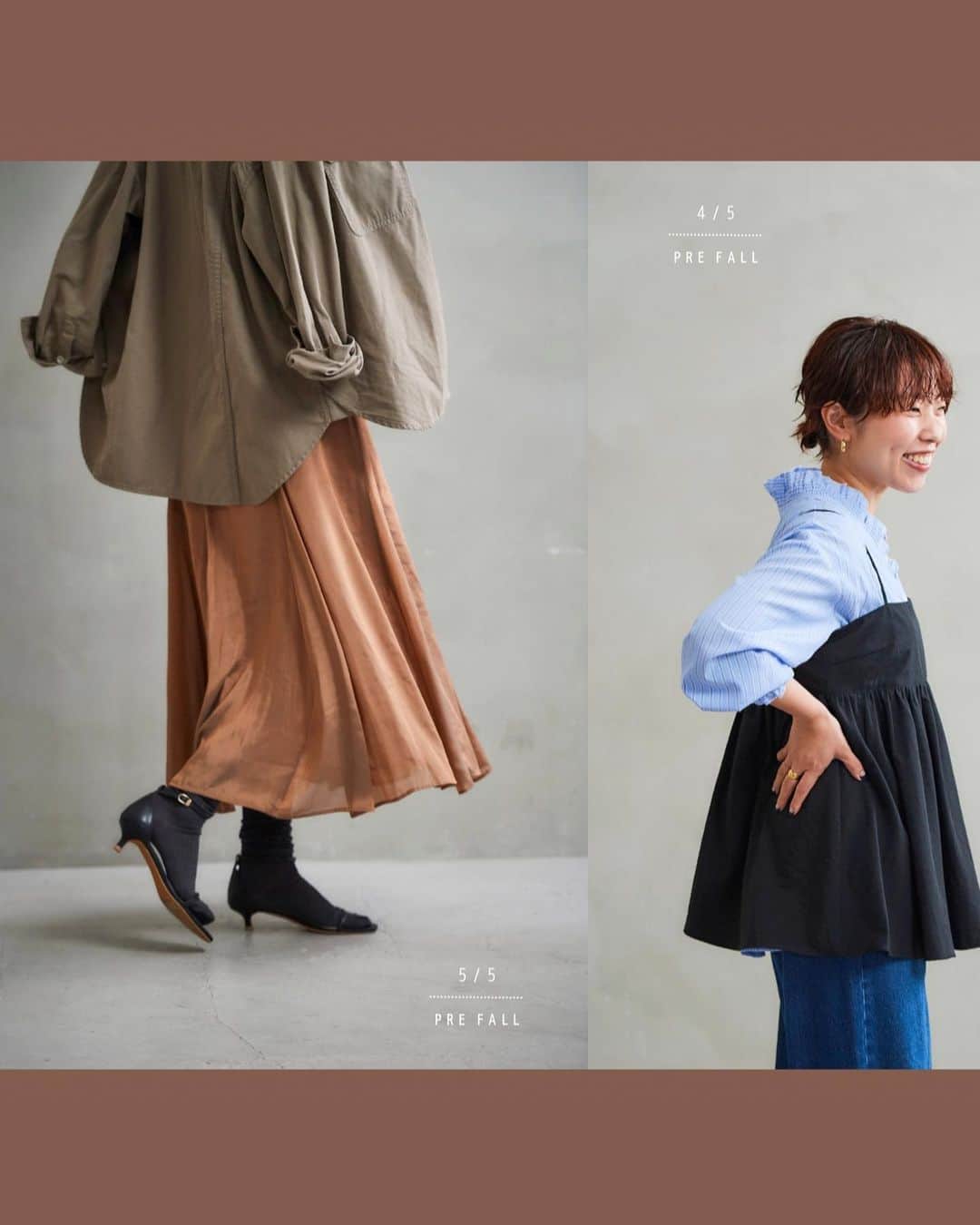 le. coeur blancのインスタグラム：「. " 夏素材で楽しむ秋カラー " ⁡ 今から着られて、新たな次のシーズンムードを感じさせる5つのスタイリング✨ ⁡ ⁡ ▶アイテムの詳細は画像タップでcheck！ ⁡ ⁡  ▪ style 4 / 5  ソフトワッシャーキャミブラウス ¥15,400 no. 3037032404 shop / online store : 販売中 ⁡ ⁡ Vネックシャーリングフリルシャツ ¥11,990 no. 3037037001 shop : 7月上旬頃入荷 online store : 予約販売中(7月上旬発送予定) ⁡ ⁡ デニムソフトテーパードパンツ ¥12,980 no. 3037056602 shop : 7月上旬頃入荷 online store : 予約販売中(7月上旬発送予定) ⁡ ⁡ ⁡ ▪ style 5 / 5 ⁡ テープヤーンニットベスト ¥9,460 no. 3037021500 shop / online store : 販売中 ⁡ ⁡ フラップポケットオーバーシャツ ¥12,430 no. 3037036600 shop : 7月上旬頃入荷 online store : 予約販売中(7月上旬発送予定 ⁡ ⁡ シルキーシャンブレーフレアスカート ¥15,400 no. 3037042701 shop : 販売中 online store : 準備が整い次第販売開始 ⁡ _________________________ ⁡ < 𝗶𝗻𝘀𝘁𝗮 𝗹𝗶𝘃𝗲 𝘀𝗰𝗵𝗲𝗱𝘂𝗹𝗲 > ⁡ 6/21(水) ▷この後21:15〜 　有楽町マルイ店より配信🎬 ⁡ 6/30(金) ⁡ ※日時は変更になる場合もございます。 　詳しくは前日のストーリーズでお知らせします。 ⁡ ⁡ ⁡ ⁡ ⁡ ⁡ ⁡ ⁡ ⁡ ⁡ ⁡ ⁡ ⁡ ⁡ ⁡ ⁡ ⁡ ⁡ ⁡ #lecoeurblanc #ルクールブラン #spring #summer #le_23ss #le_web #le_23aw #autumn #prefall #キャミブラウス #ブラウス #パンツ #デニム #ニット #フレアスカート #シャツ」