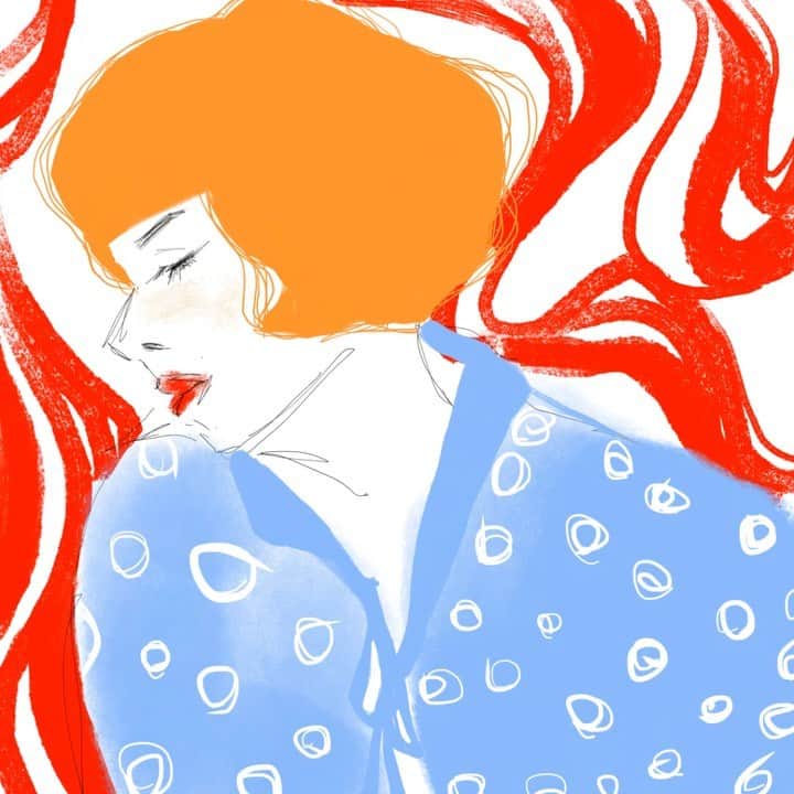 佐藤詩織のインスタグラム：「drawing Ⅰ  #art #drawing #woman #illustration」